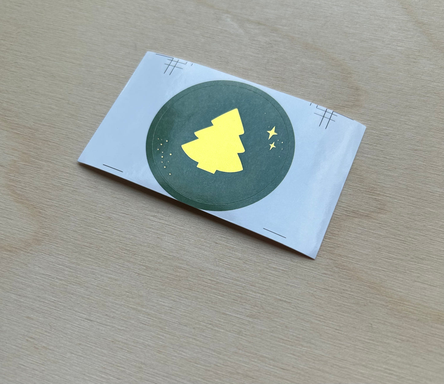 Tannenbaum gold - Aufkleber