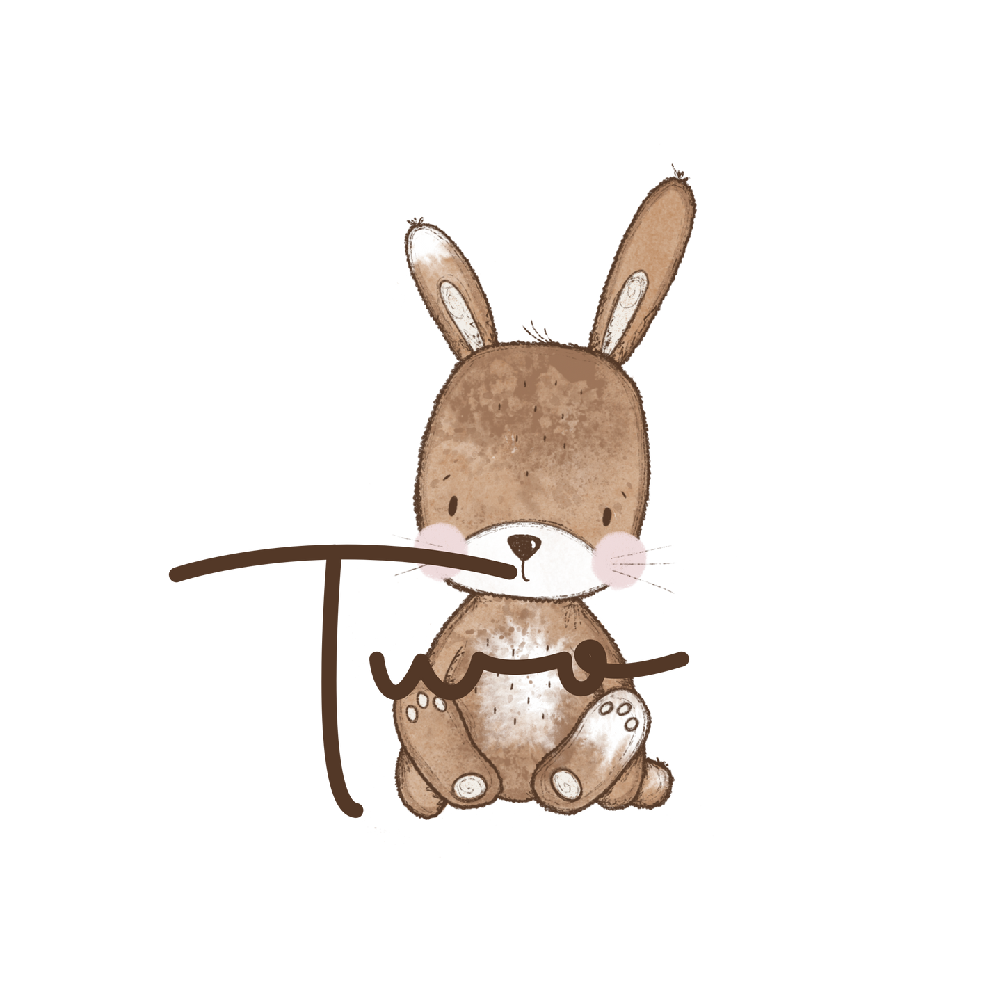 Hase 2 - Geburtstags Bügelbild groß
