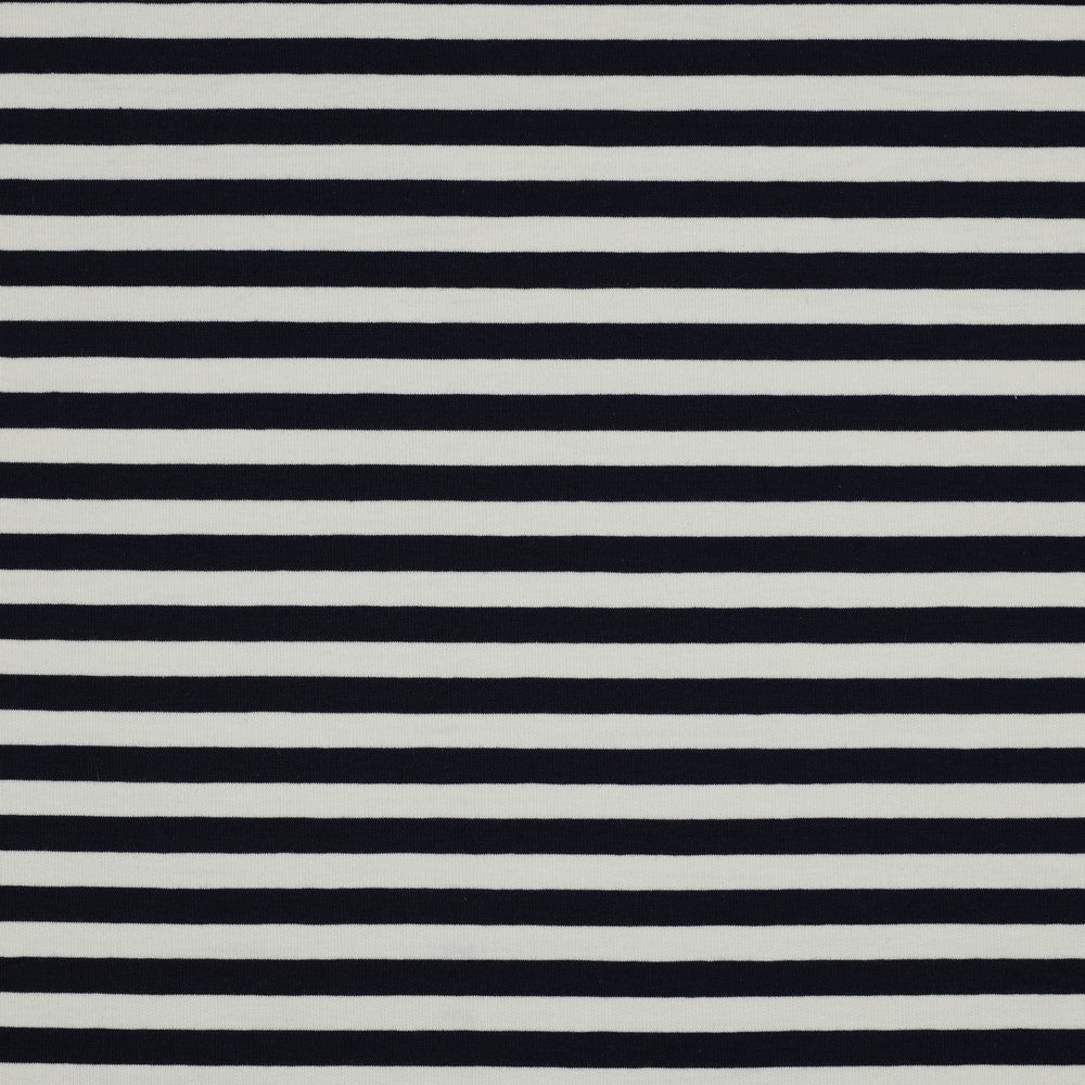 French Terry gestreift navy