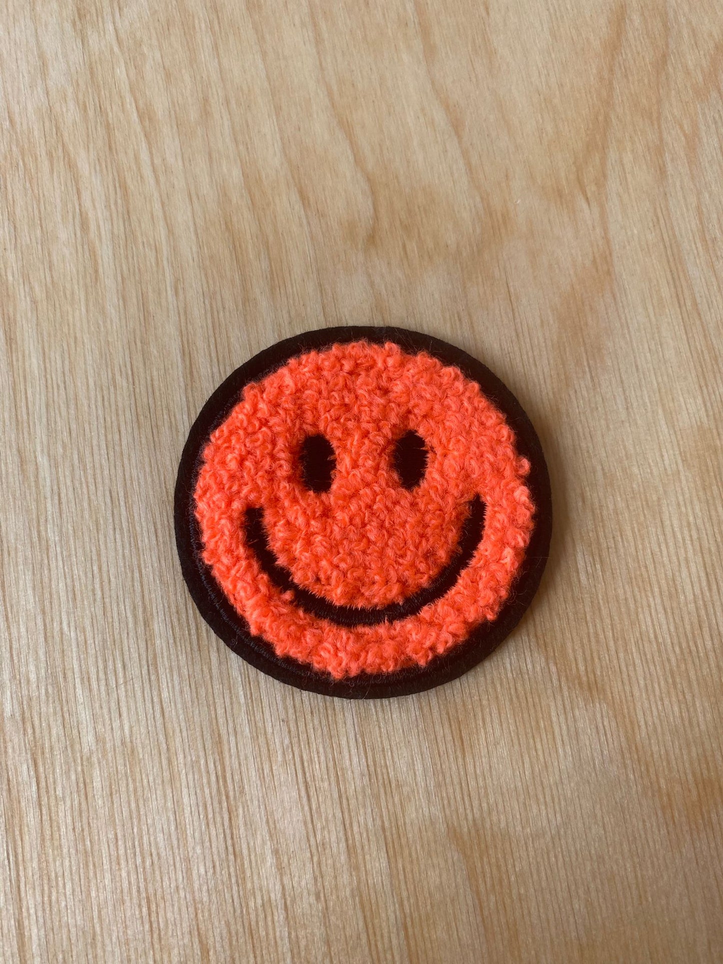 Smiley orange - Chenille Patch