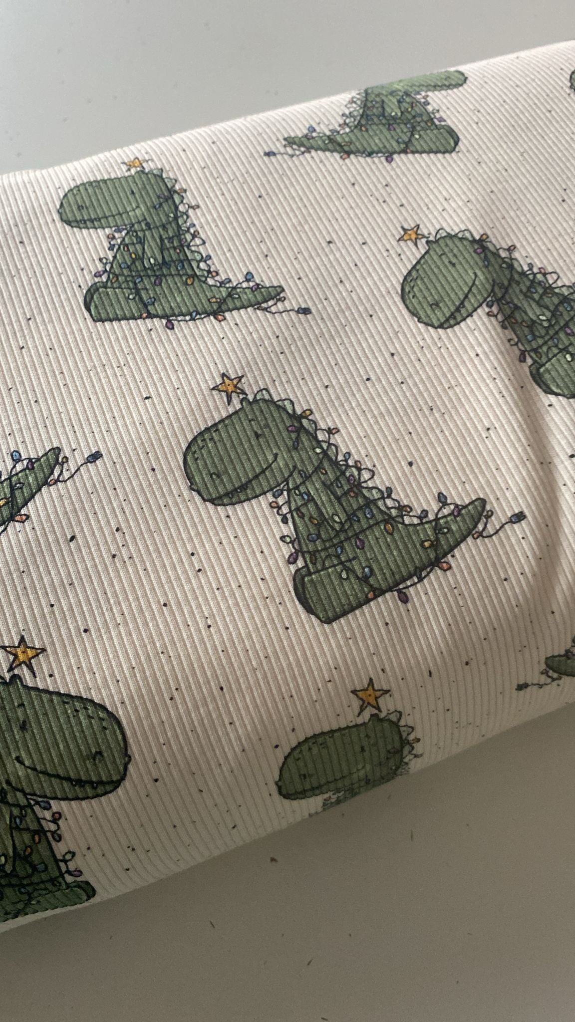 Christmas T-Rex - Rib Jersey