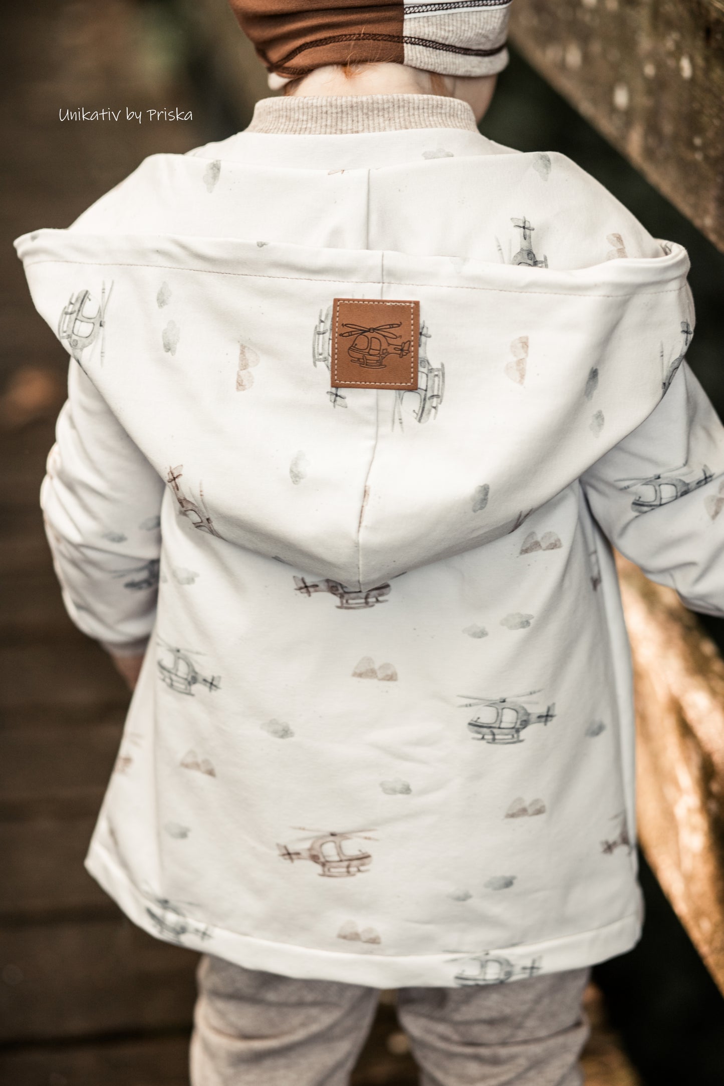 Hubschrauber - Kunstleder Label