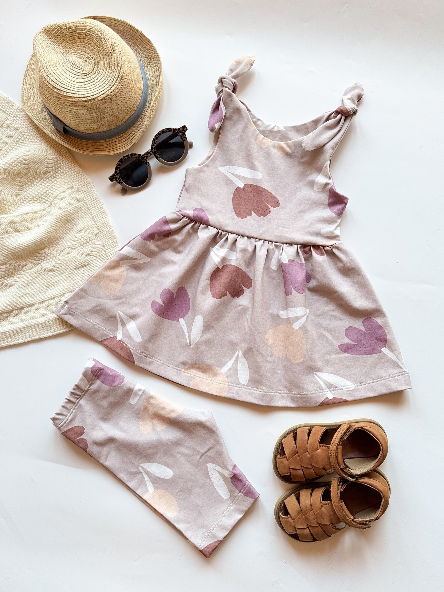 Big Tulips beige - Jersey