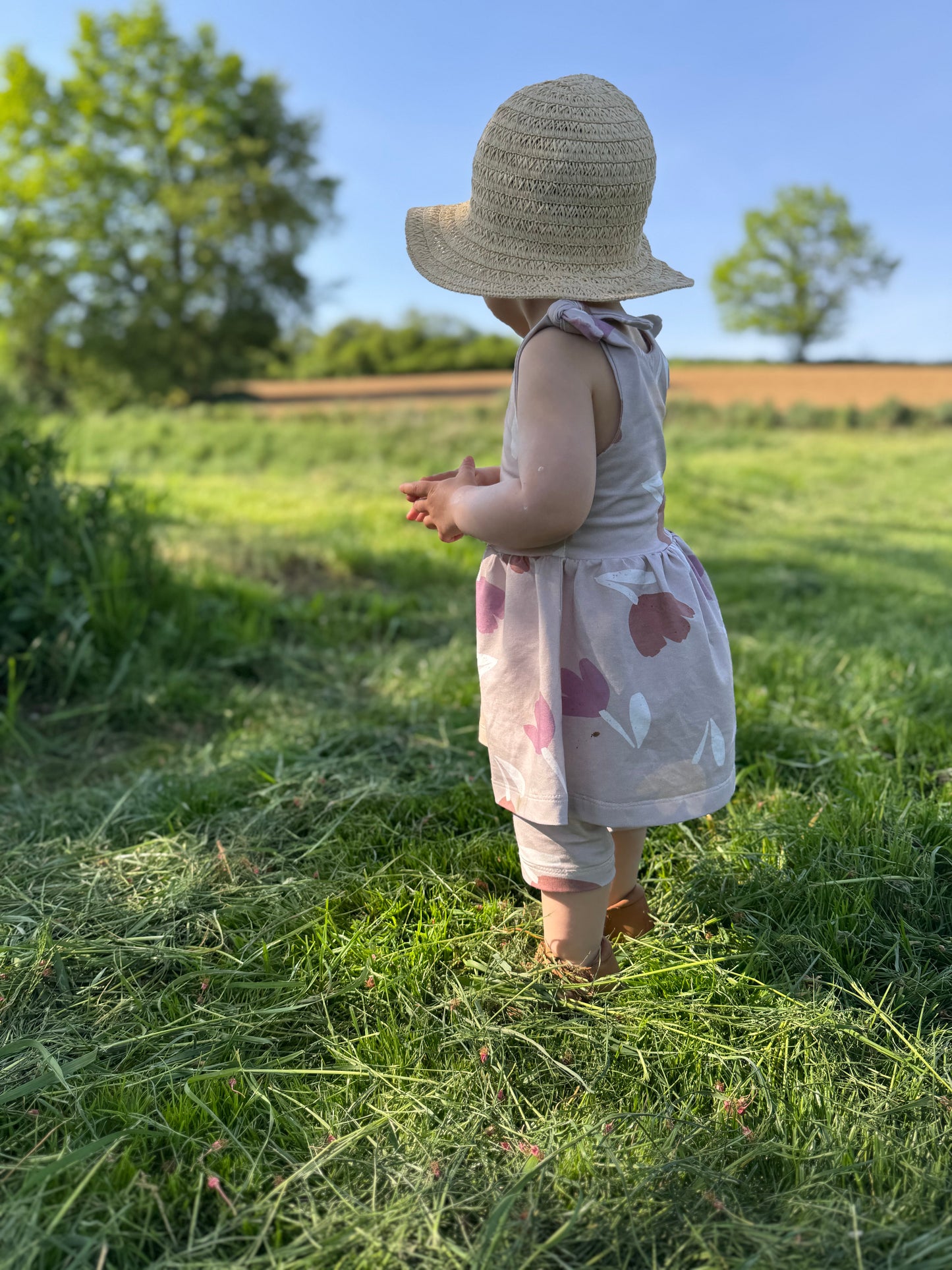 Big Tulips beige - Jersey