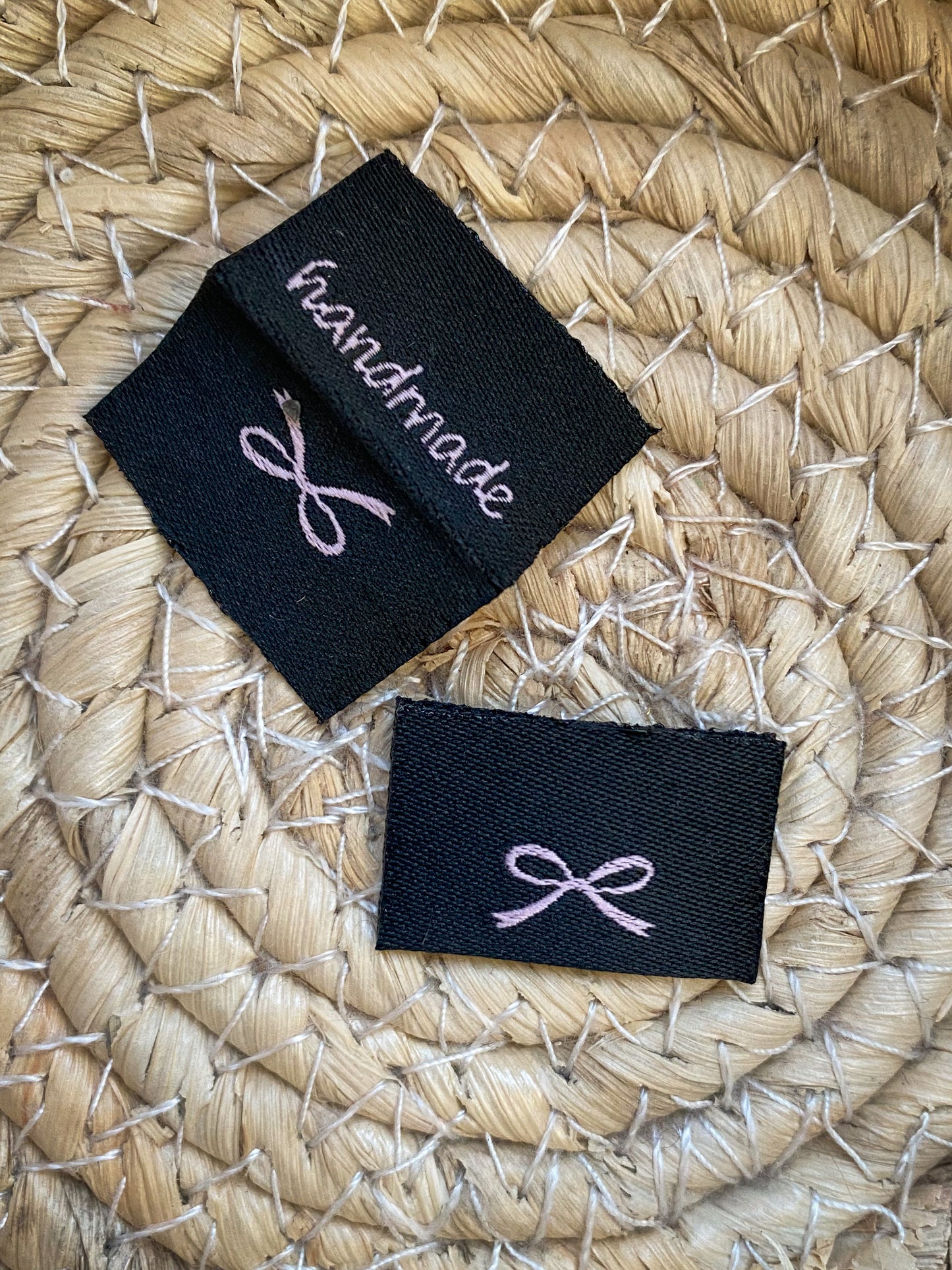 handmade / Schleife schwarz - Web Label