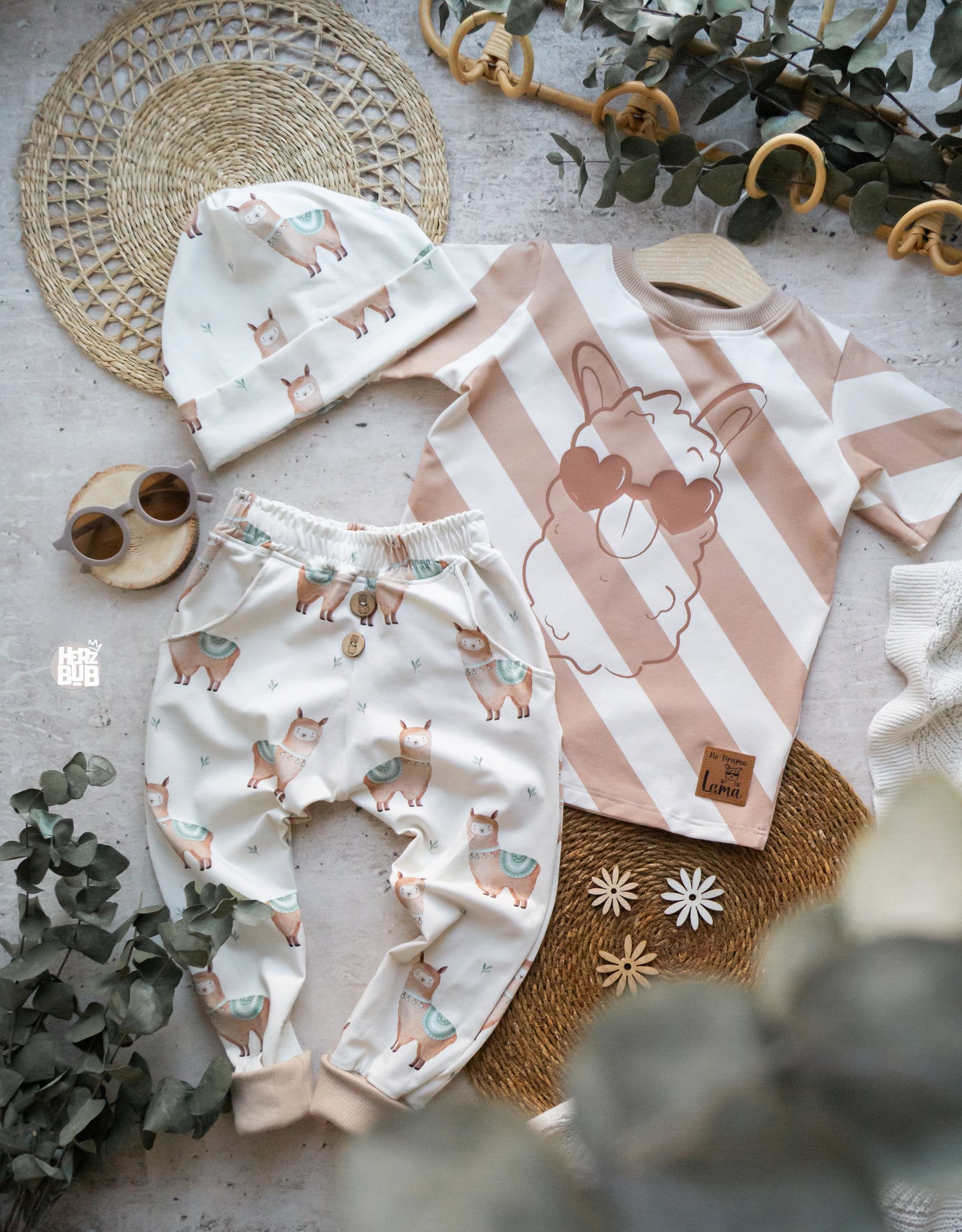 Diagonal Stripes cream/beige - Jersey