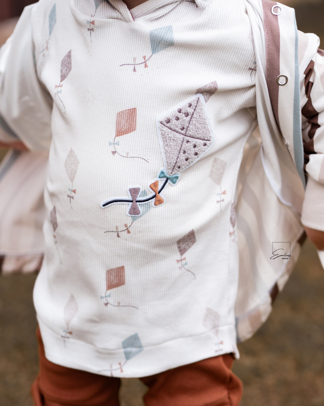 Mini Fly a Kite cream - Rib Jersey