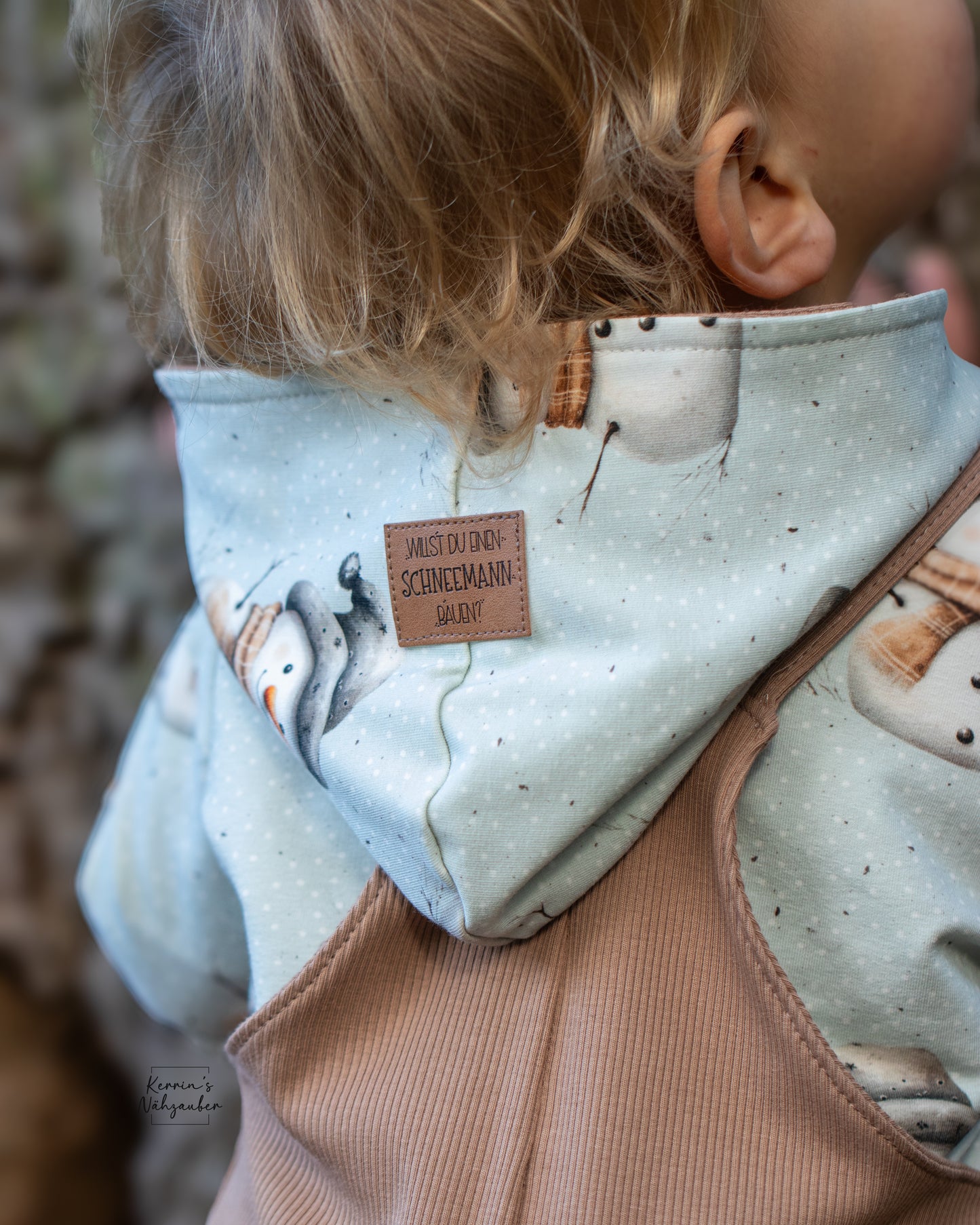 Willst du einen Schneemann bauen? - Kunstleder Label