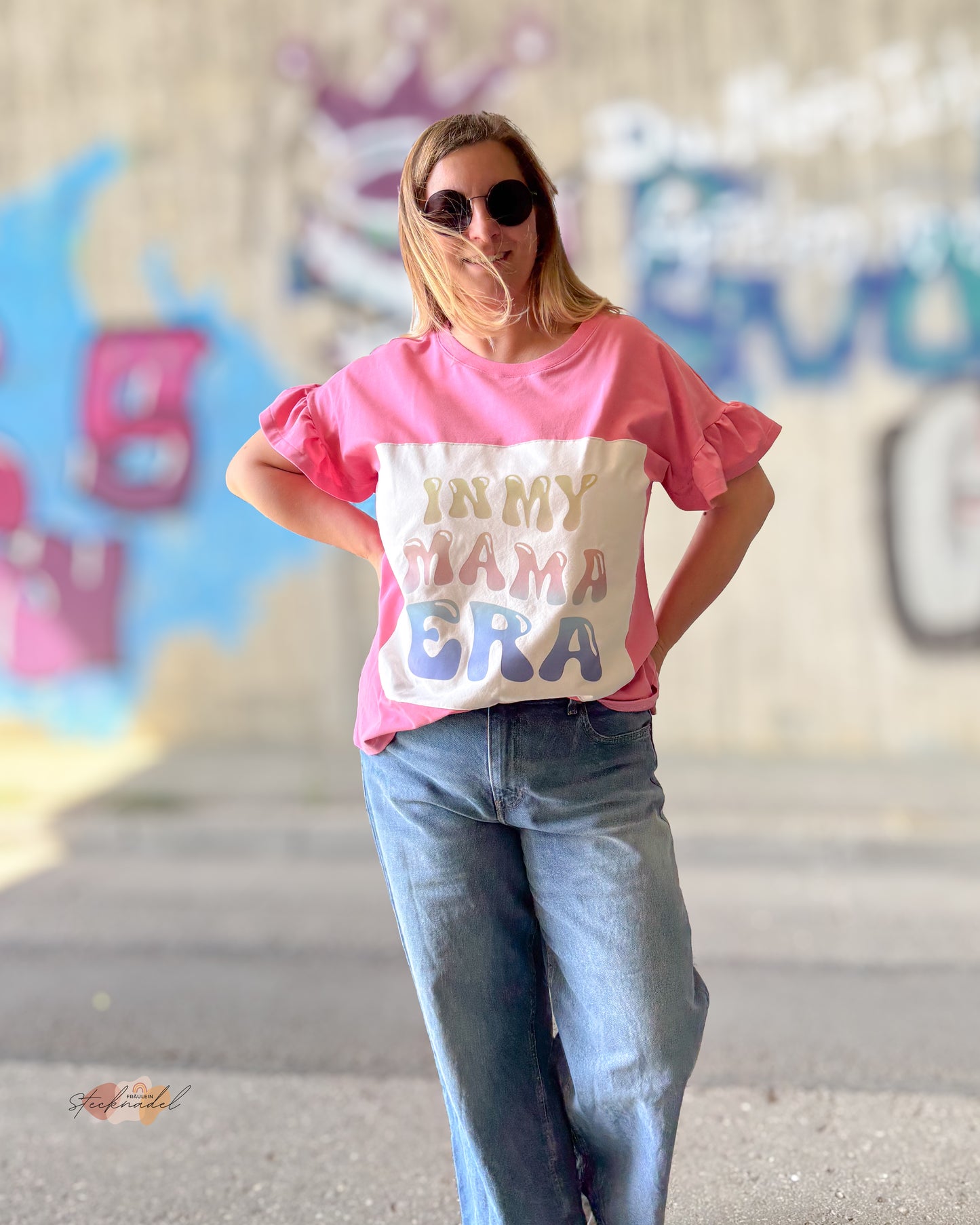 In My Mama Era - Farbverlauf spring - Bügelbild