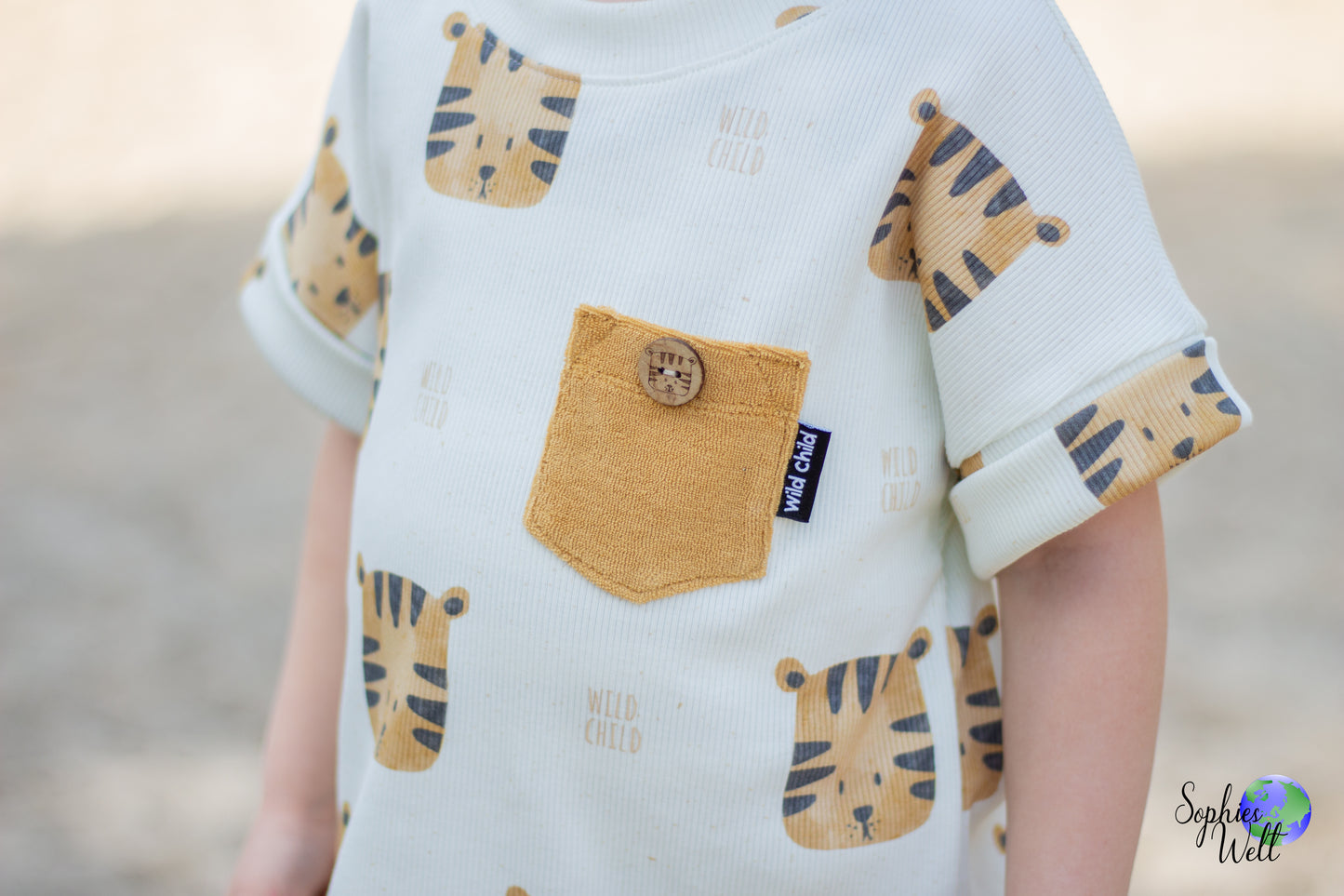 Knopf Tiger kopf(wild child)