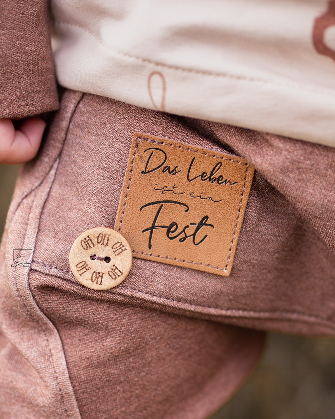 Das Leben ist ein Fest - Kunstleder Label