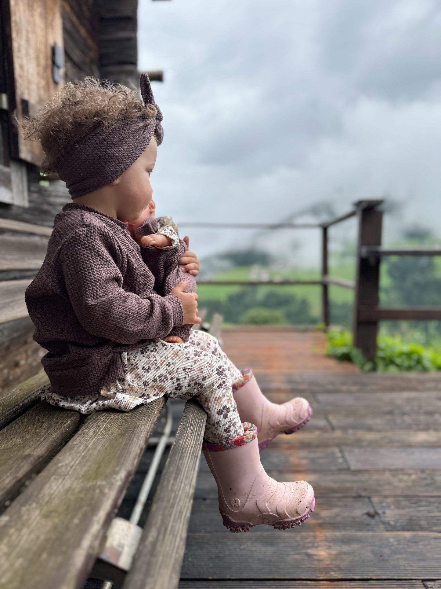 Herbst Blümchen - Rib Jersey