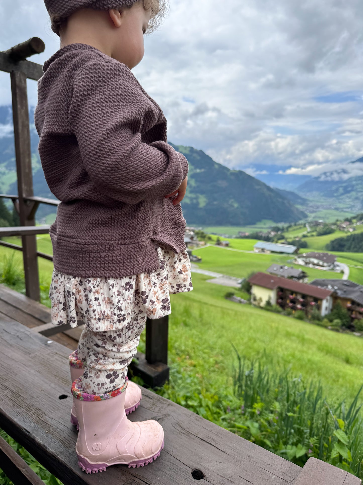 Herbst Blümchen - Rib Jersey