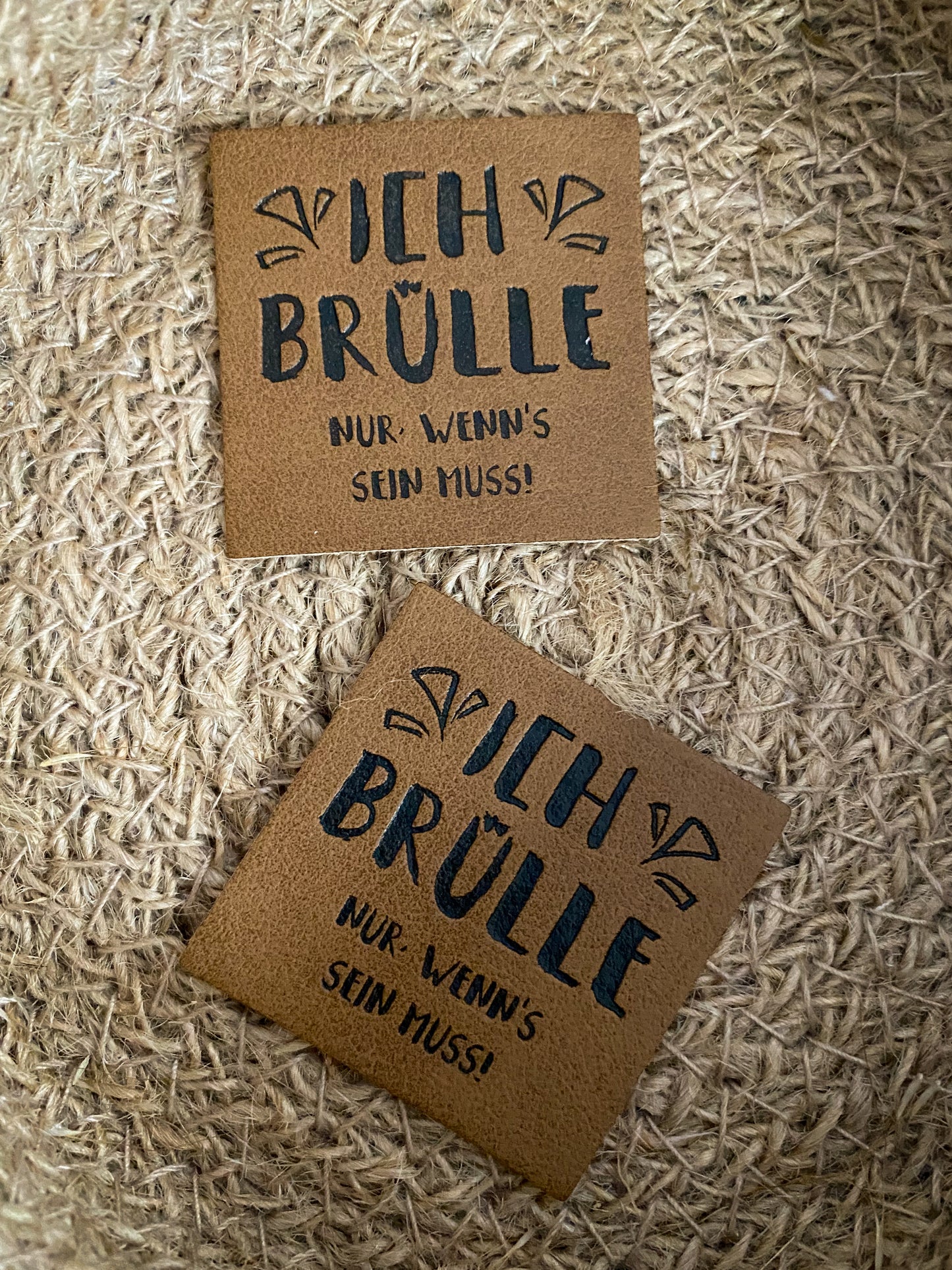Ich Brülle nur wenns sein muss - Kunstleder Label