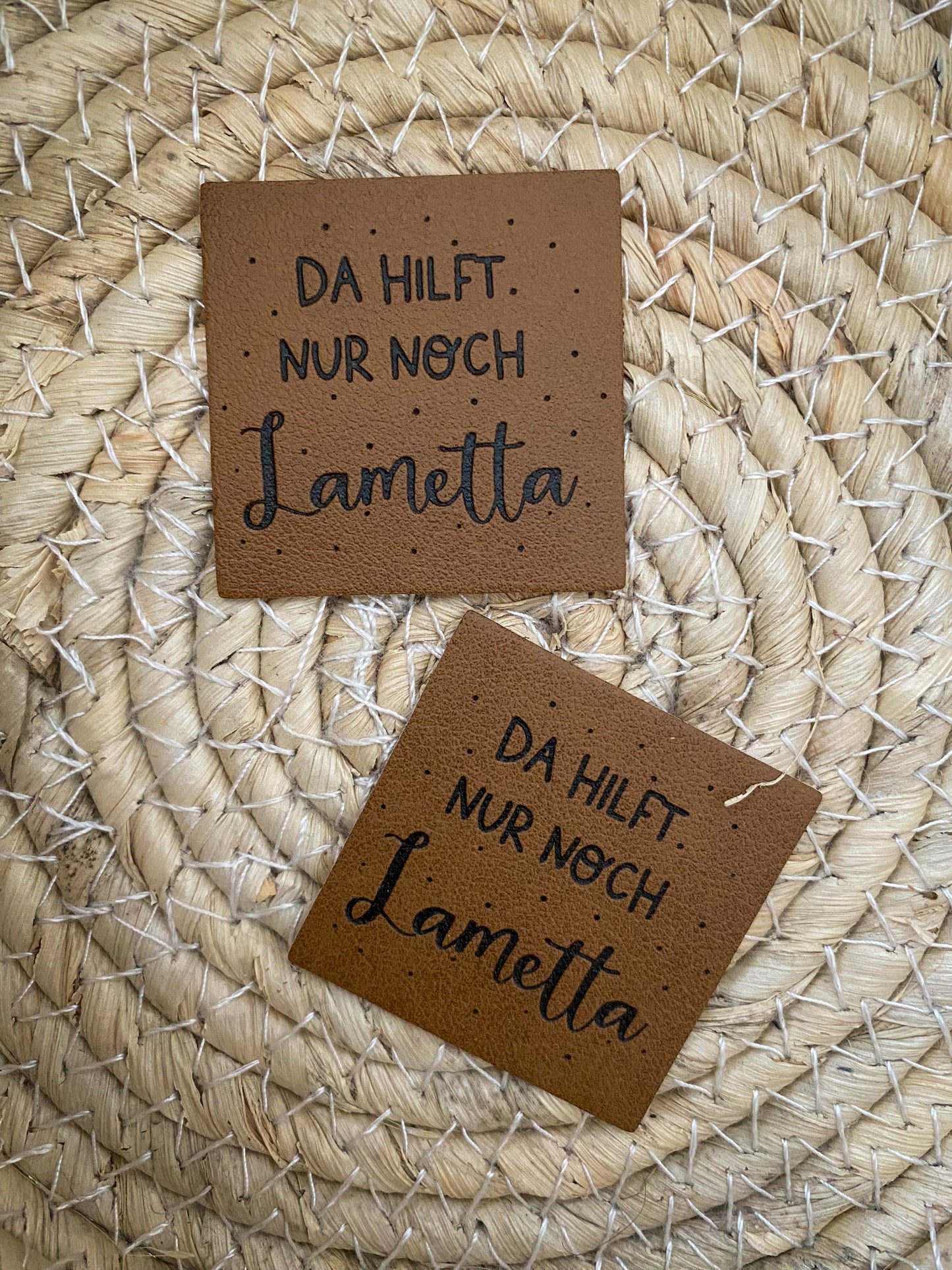 Da hilft nur noch Lametta - Kunstleder Label