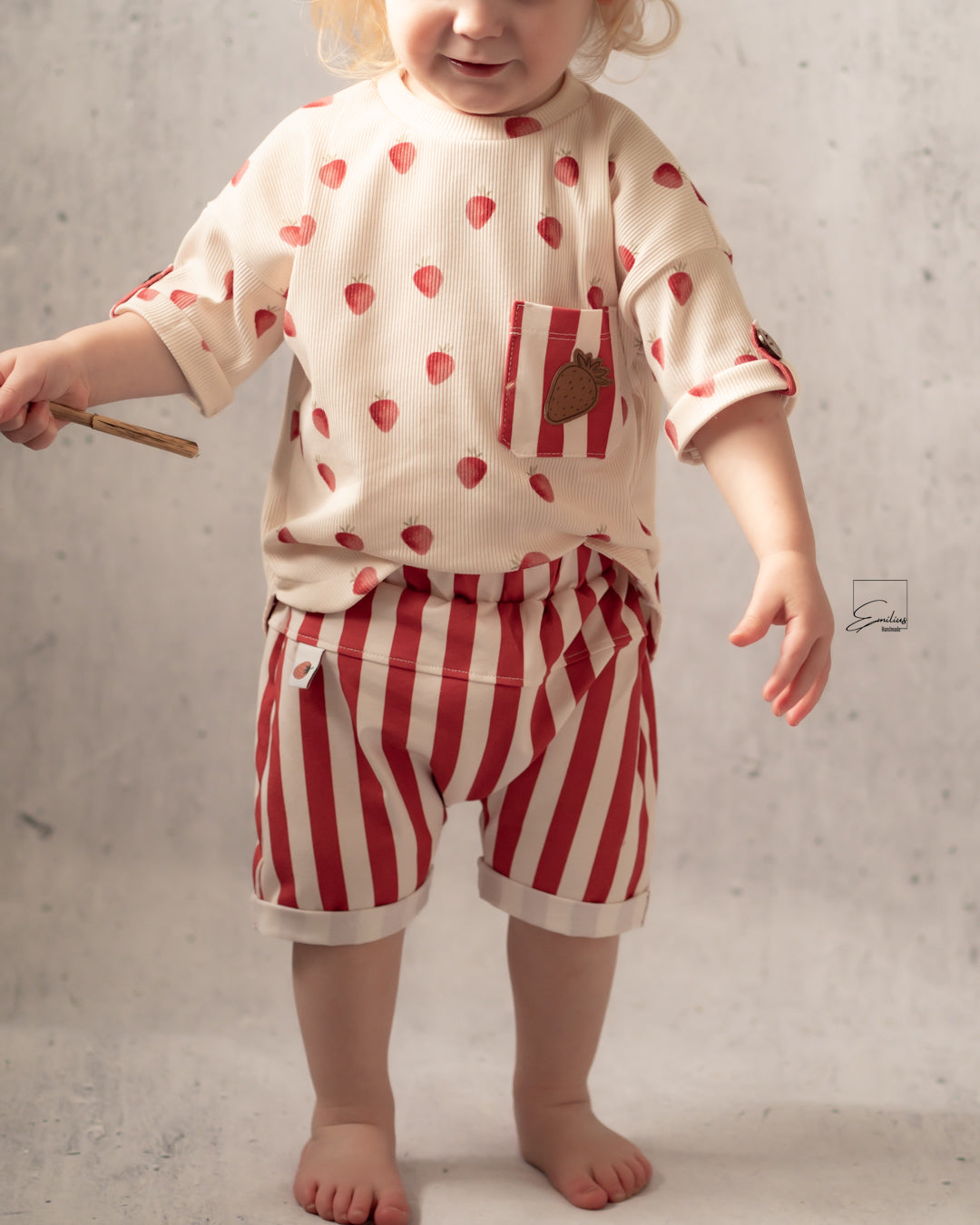 Erdbeeren - Rib Jersey