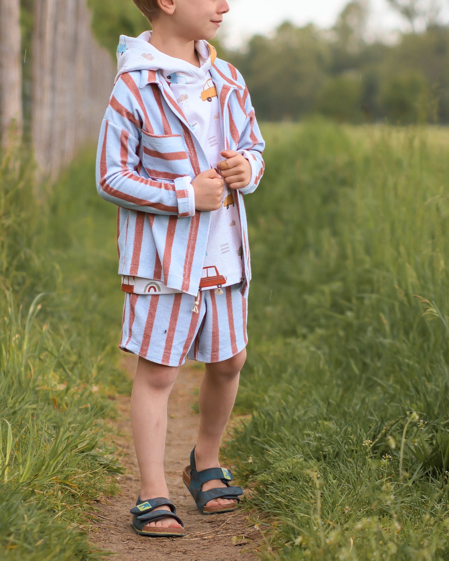 Happy Cars bunt - Bio Rib Jersey