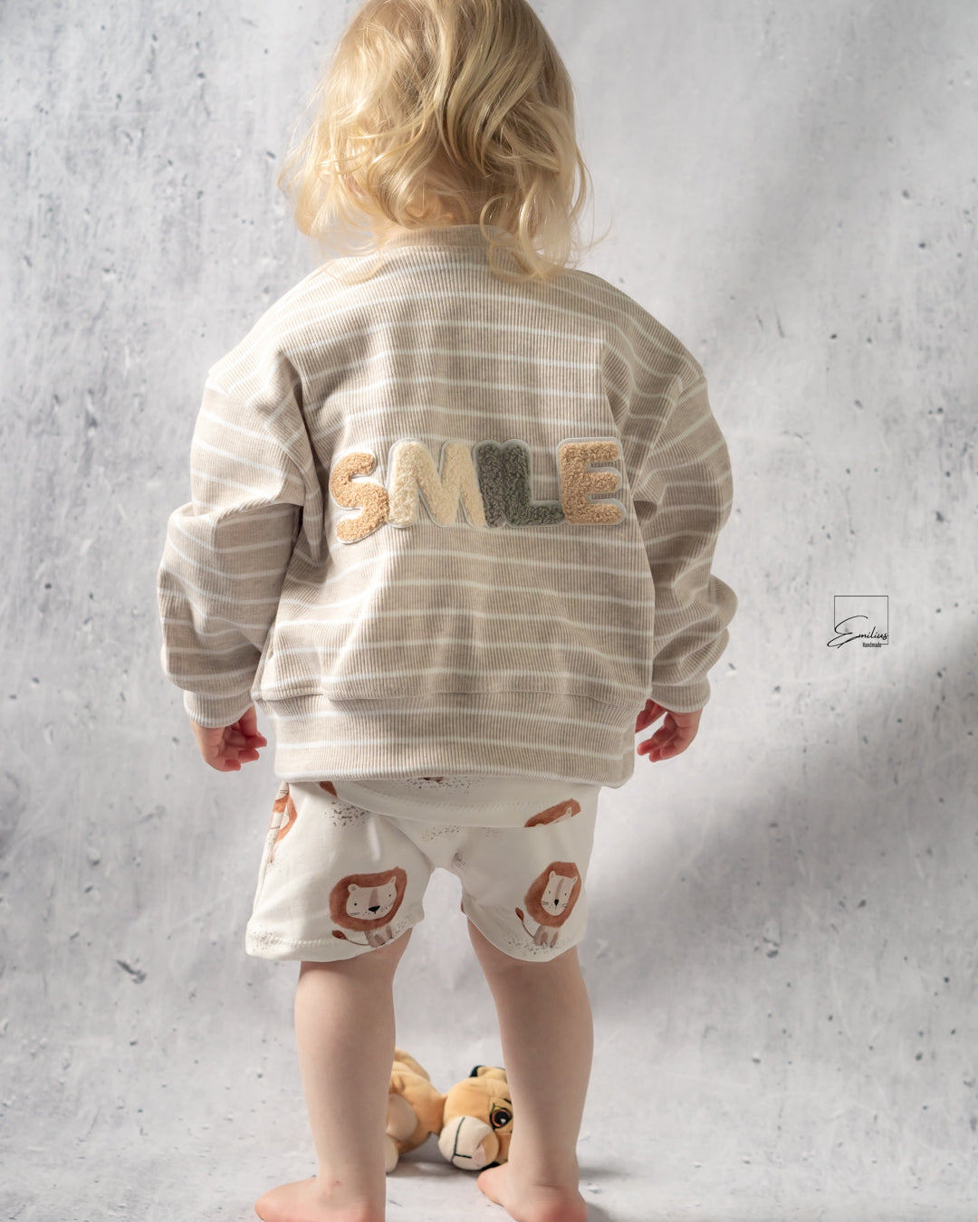SMILE beige - Chenille Patch