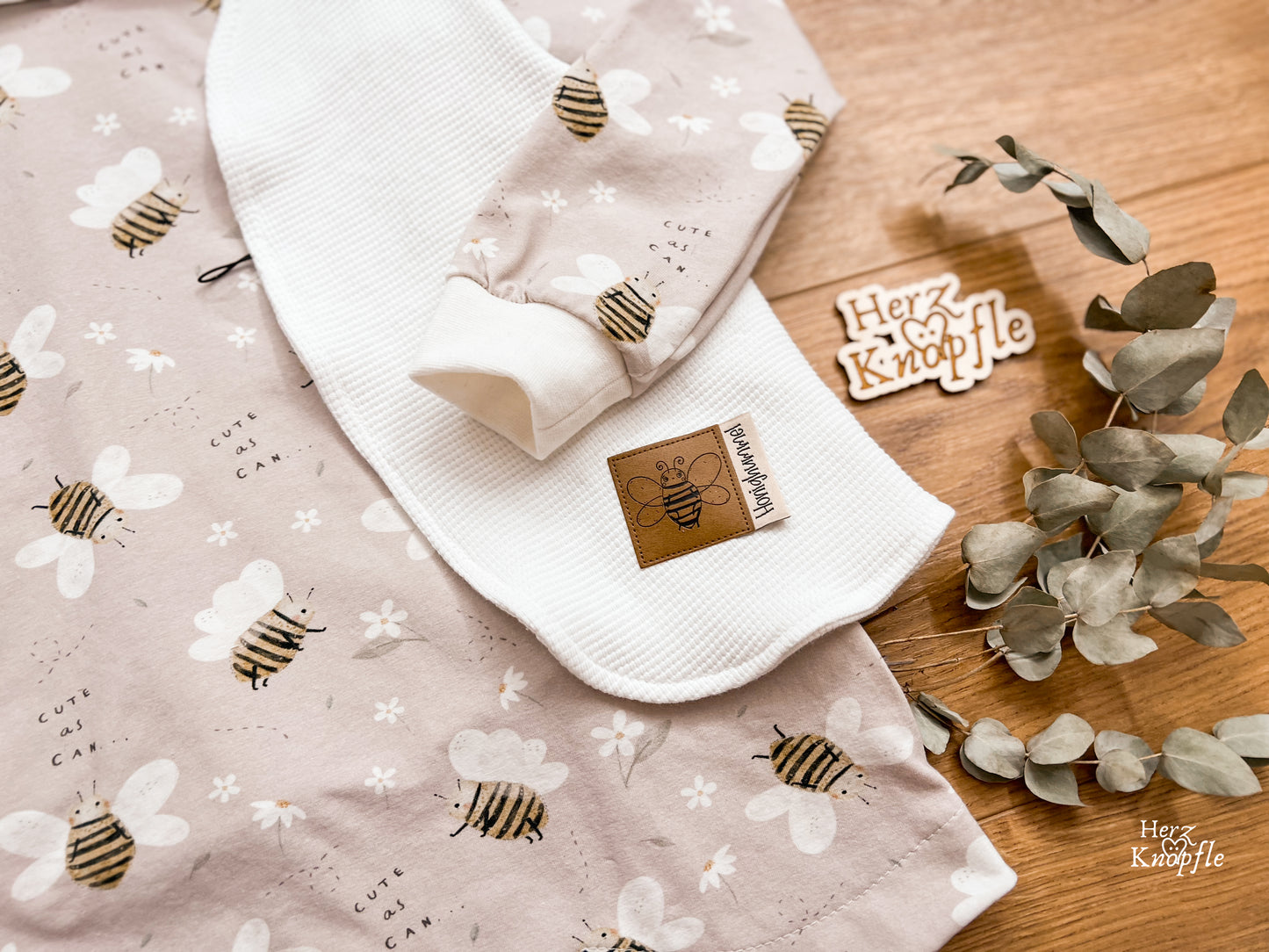 Cute Bee - Kunstleder Label