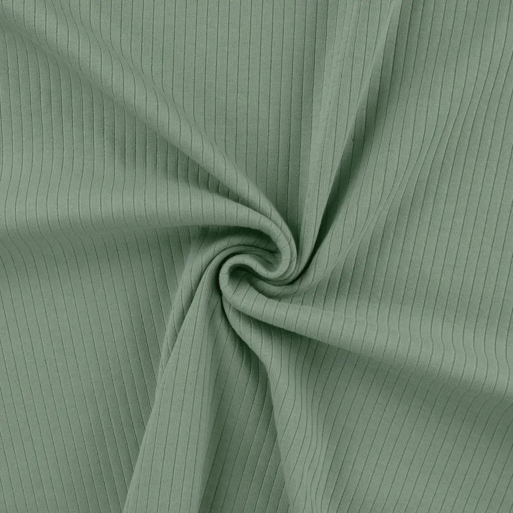 Breit Rib Jersey dusty green