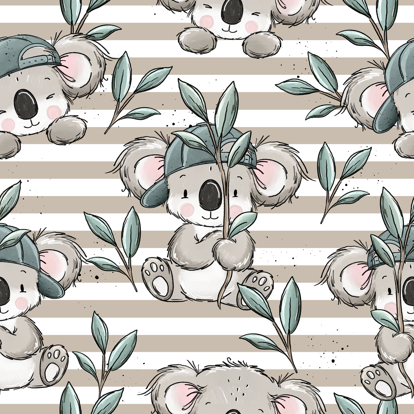 Koala mit Basecap - Jersey Eigenproduktion