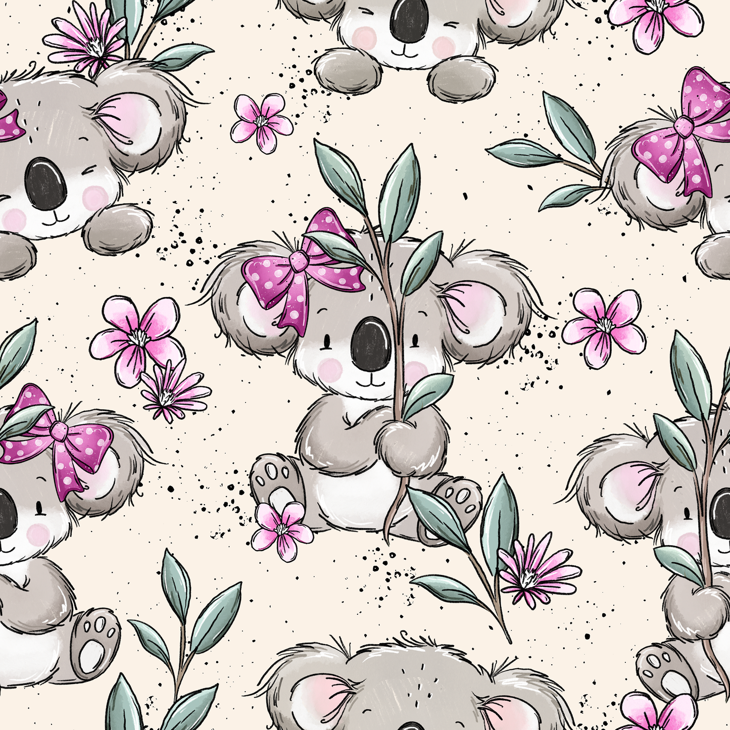 Koala mit Schleife - Jersey Eigenproduktion
