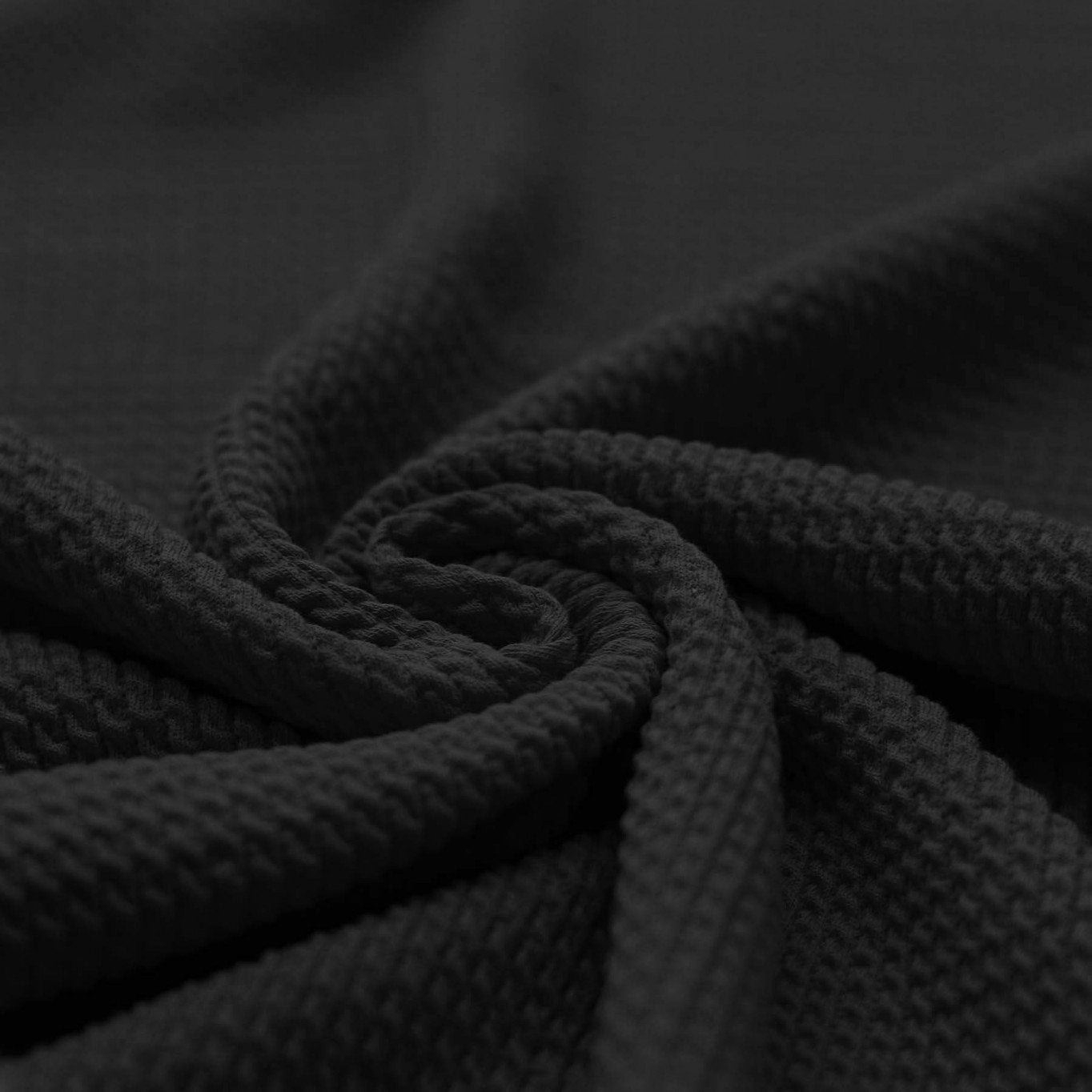 Mini Zopfmuster Jersey schwarz