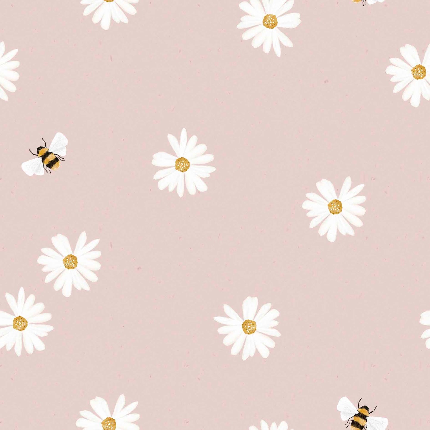 Gänseblümchen & Biene rose - Rib Jersey