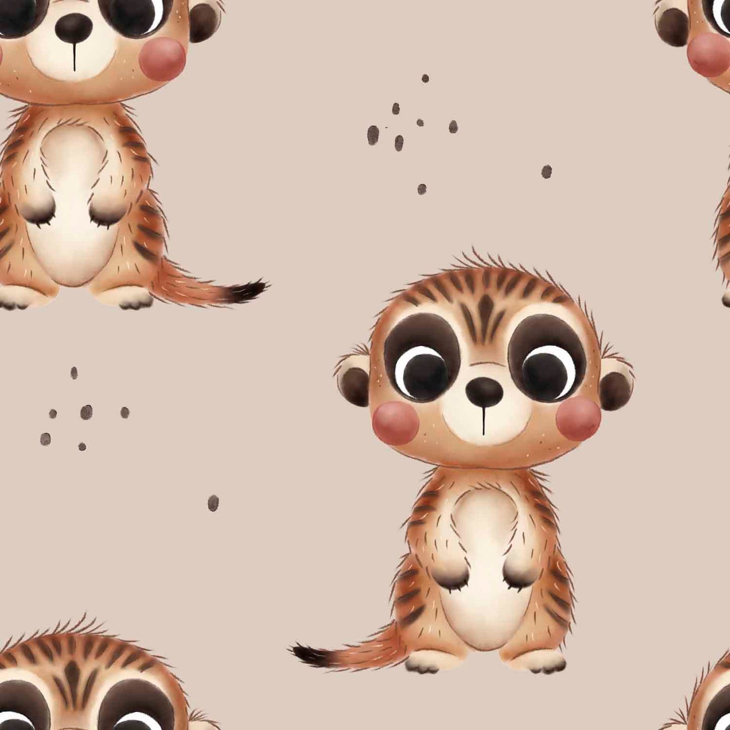 Erdmännchen beige - French Terry