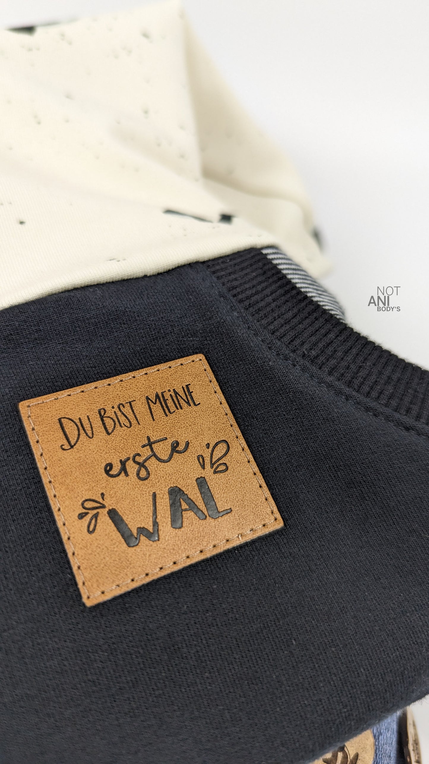 Du bist meine erste Wal - Kunstleder Label