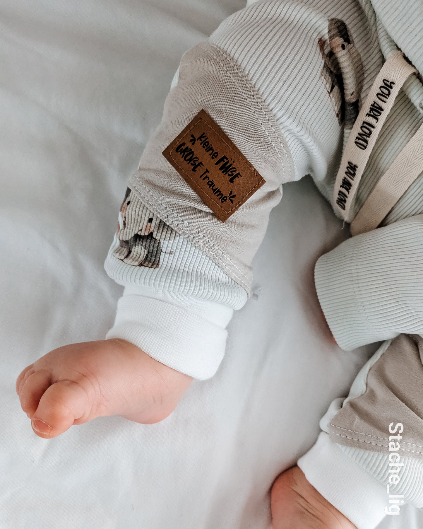 Kleine Füße, große Träume - Kunstleder Label
