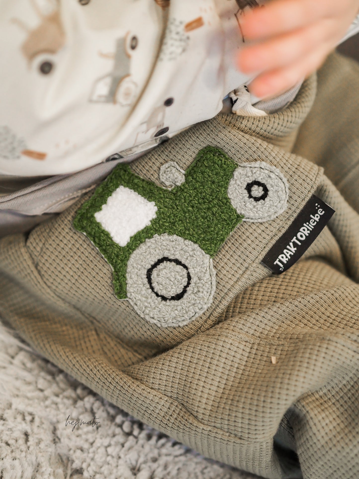 Traktor grün - Chenille Patch