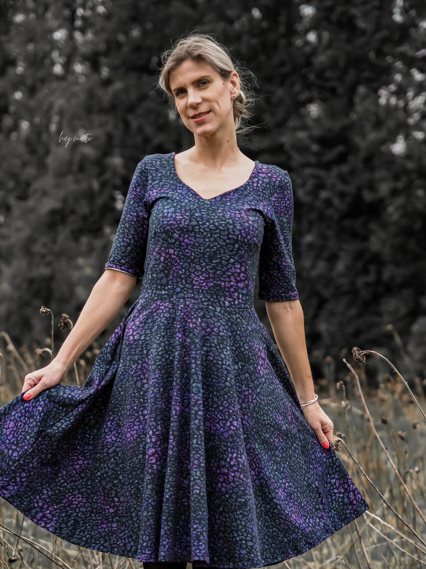 Denim Leo black purple - Jersey