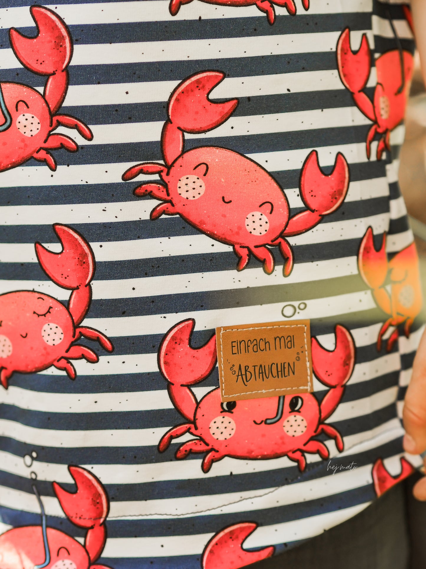 Krabbe auf Streifen - Jersey