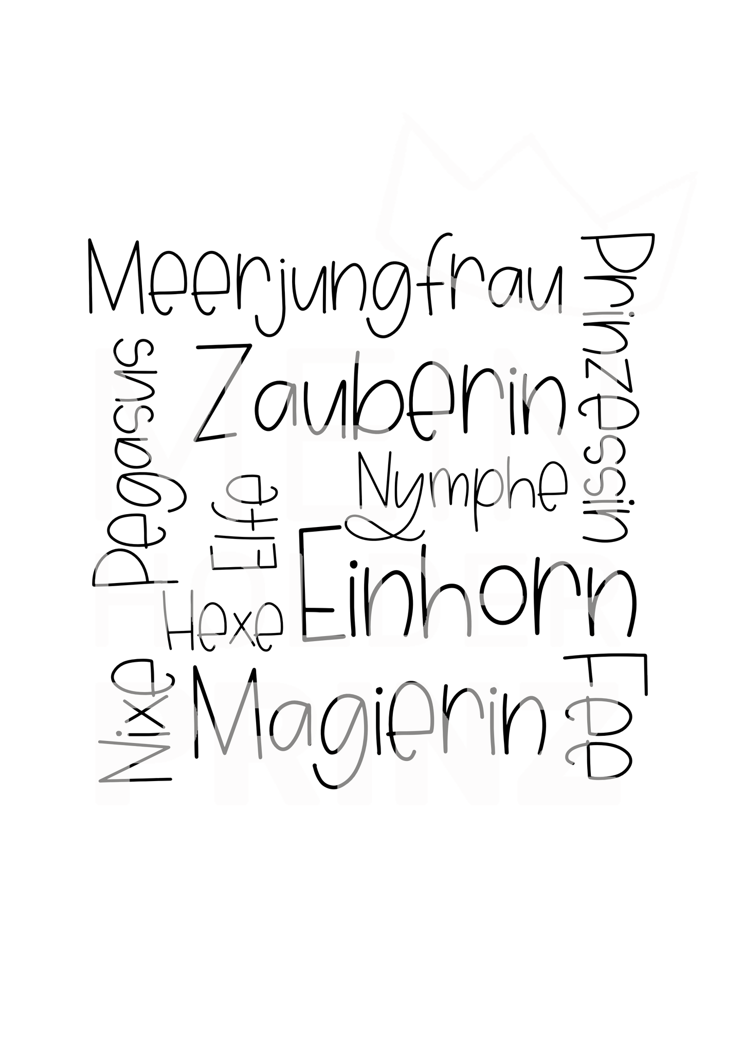 Plotterdatei - Märchenhafte Schriften Mädchen