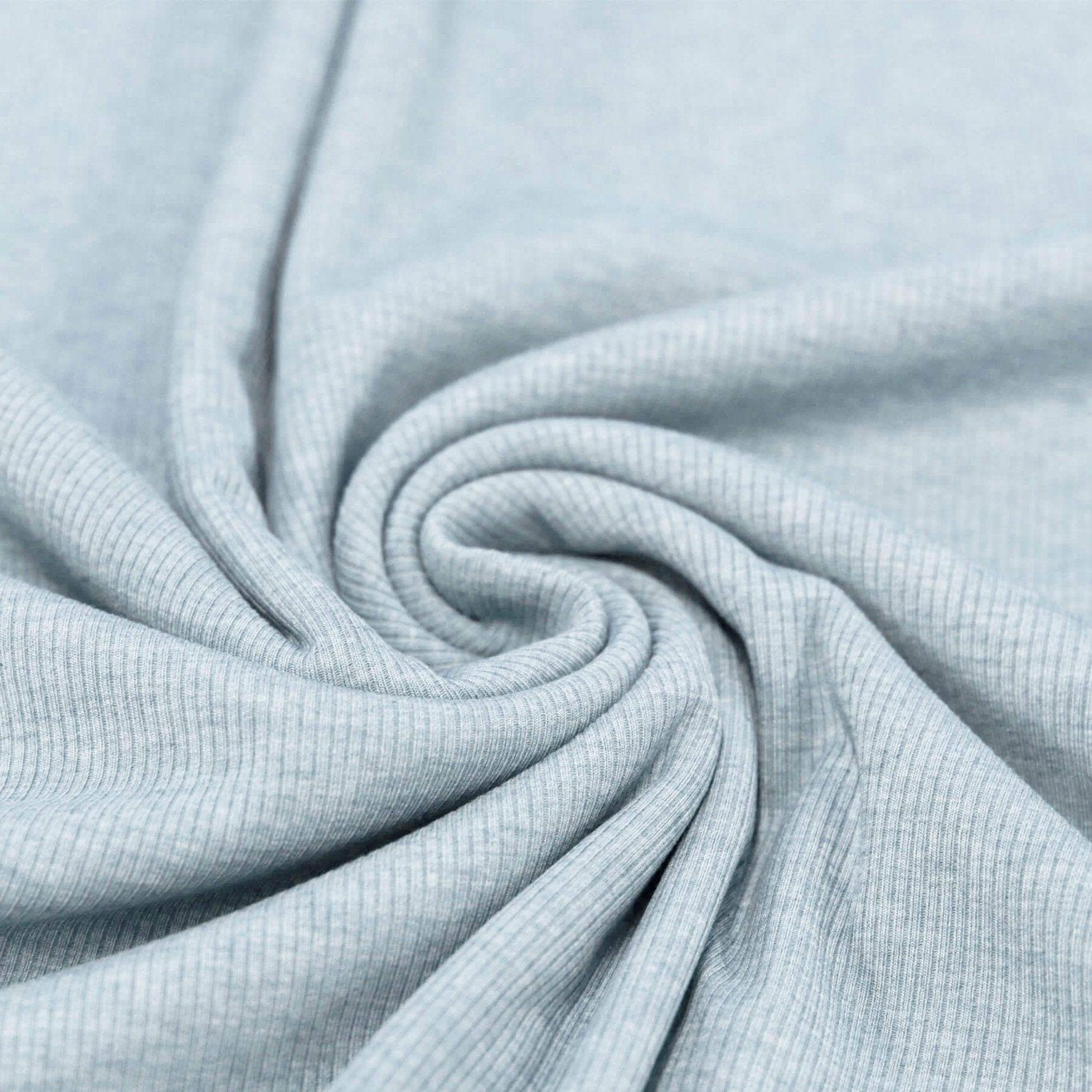 Rib Jersey hellblau melange