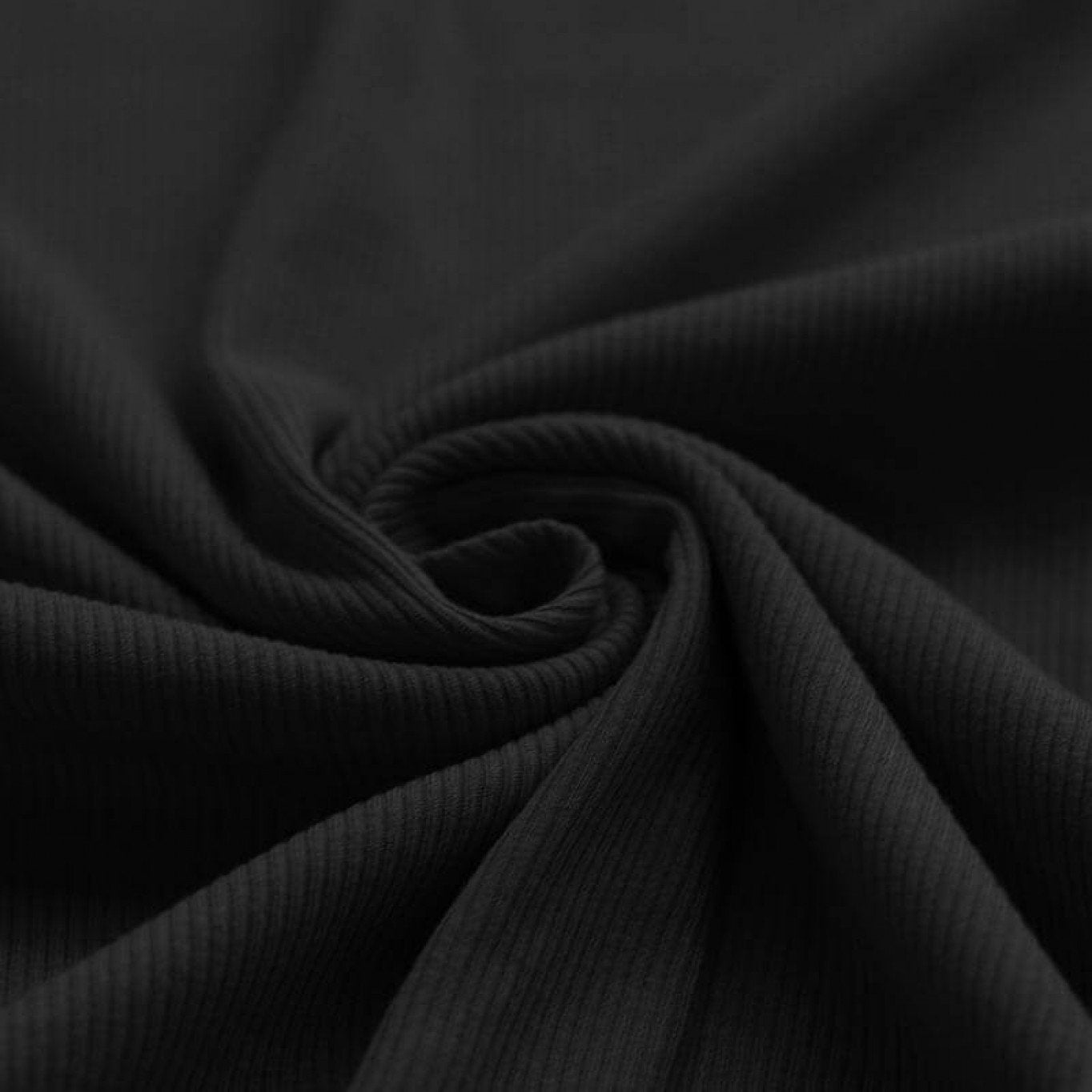 Rib Jersey schwarz