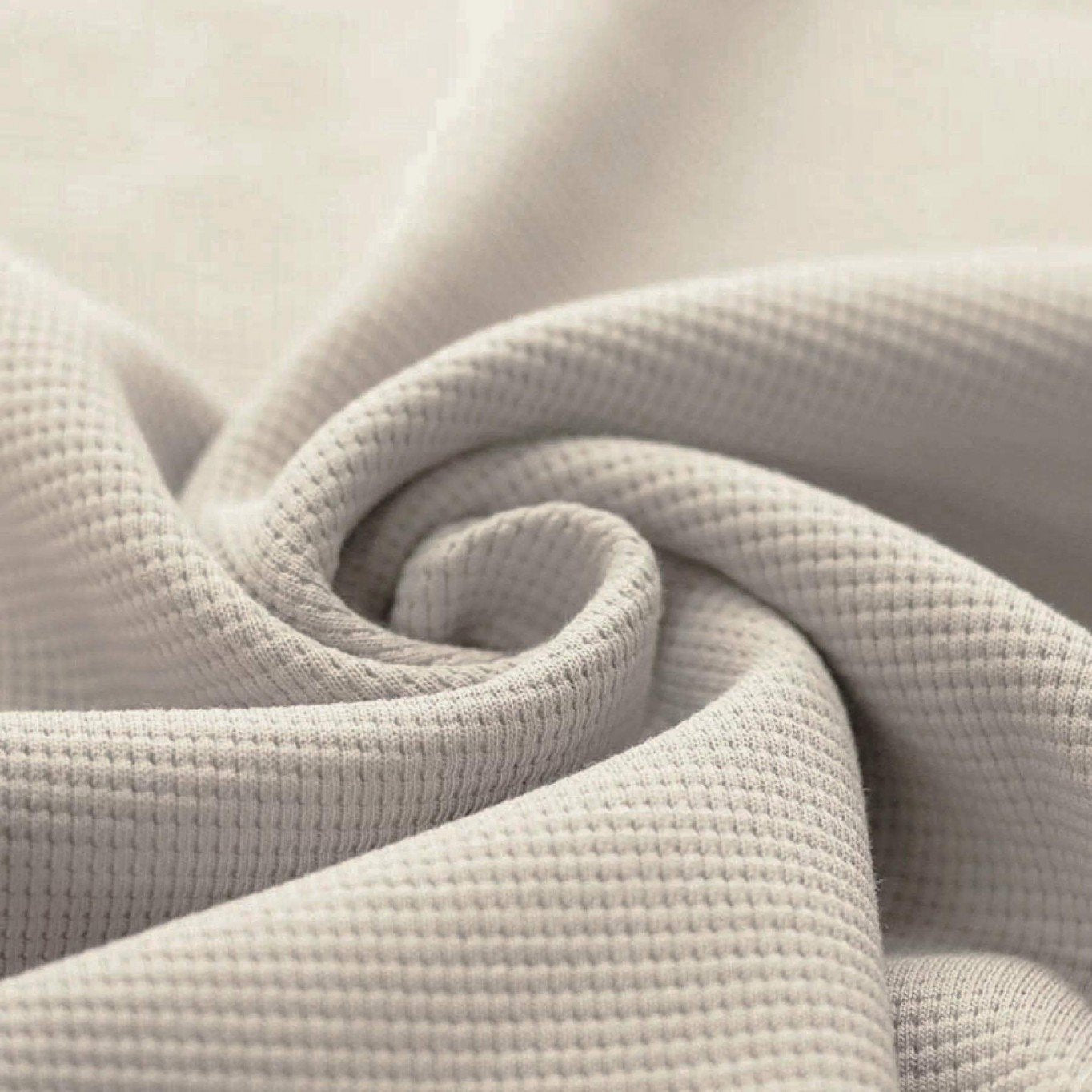 Waffelstrick Jersey naturbeige