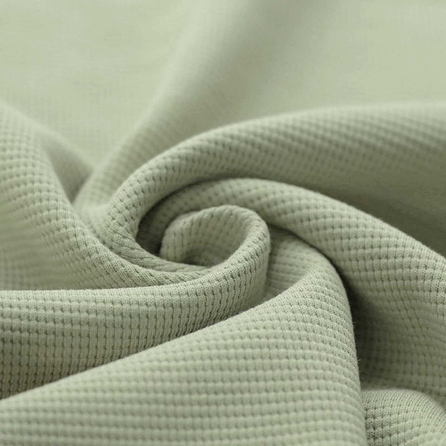 Waffelstrick Jersey dusty green