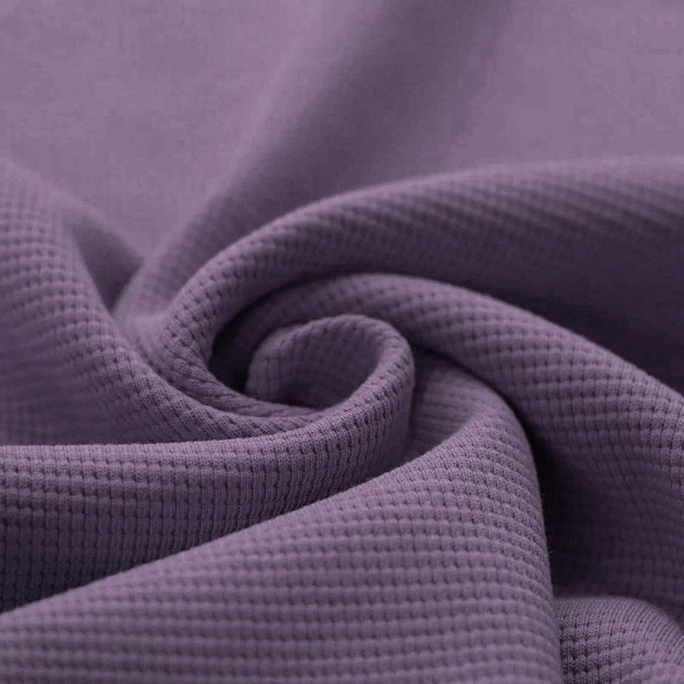 Waffelstrick Jersey dusty purple