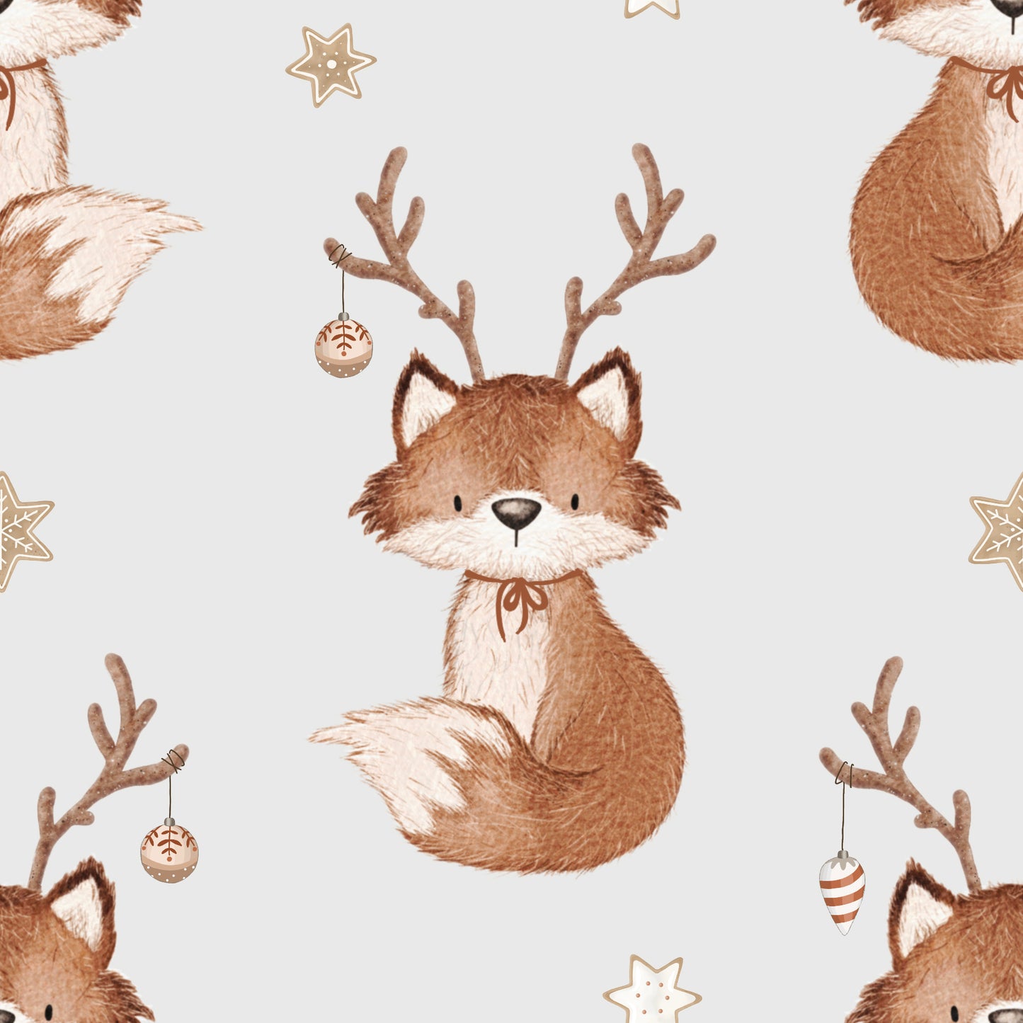 Fuchs an Weihnachten - French Terry