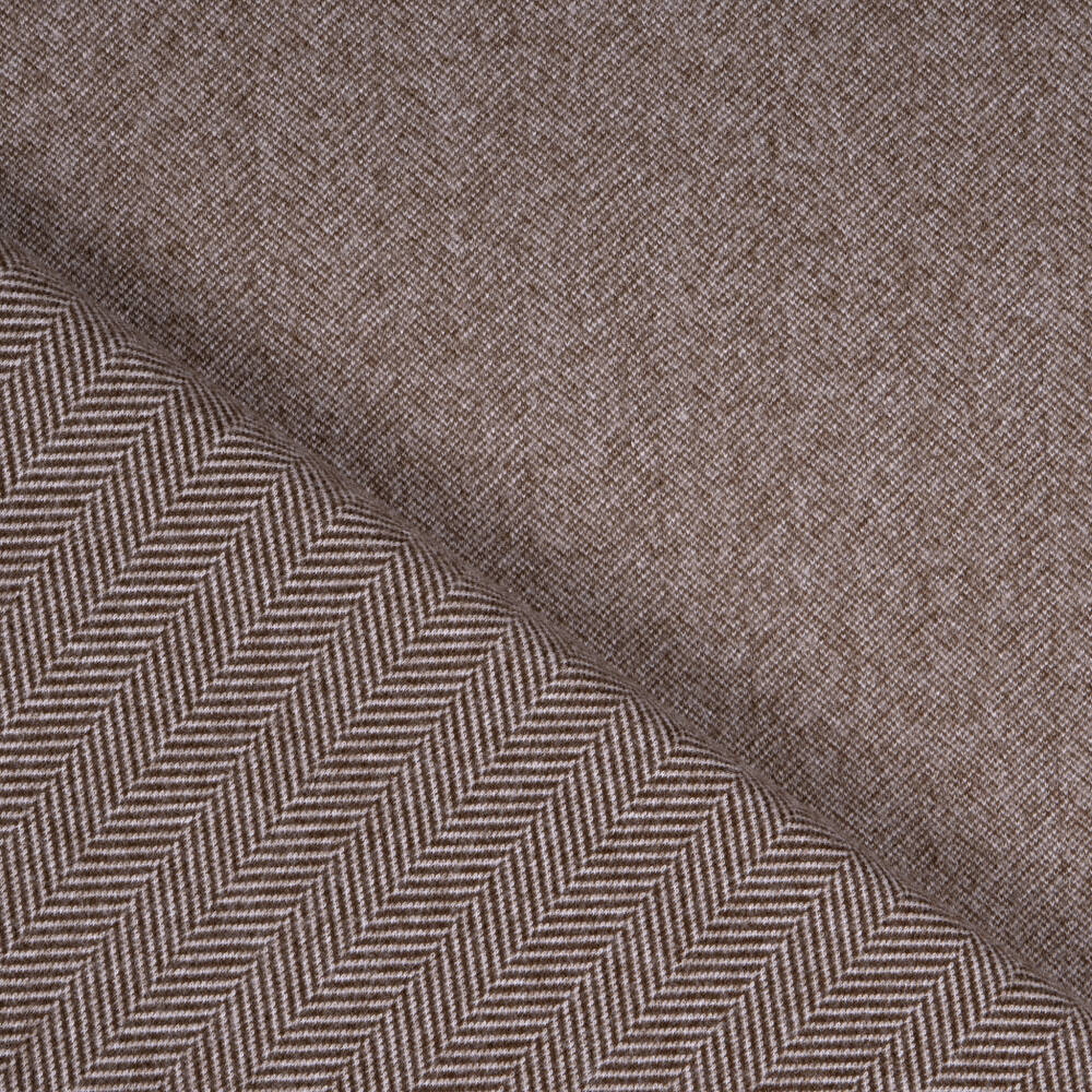 B2B Jacquard Jersey braun - Fischgräten Design
