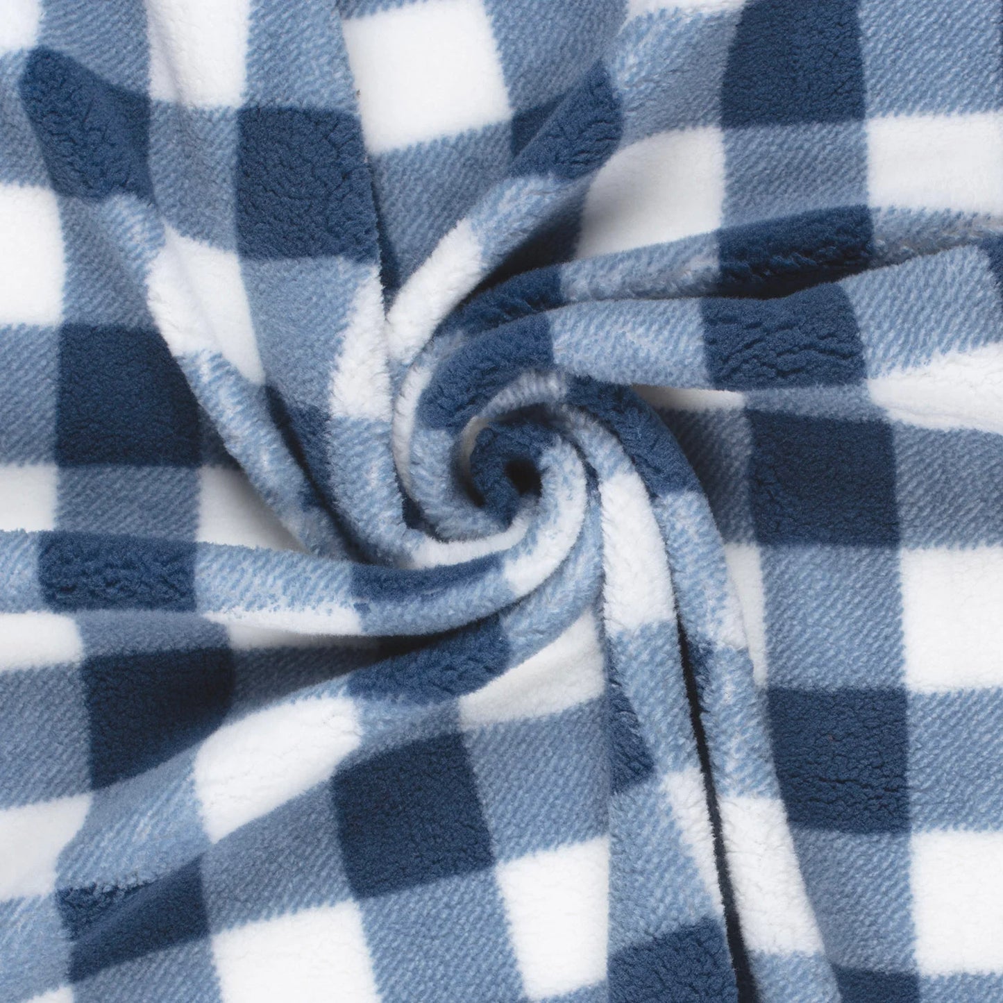 Teddy/Sherpa Check blau