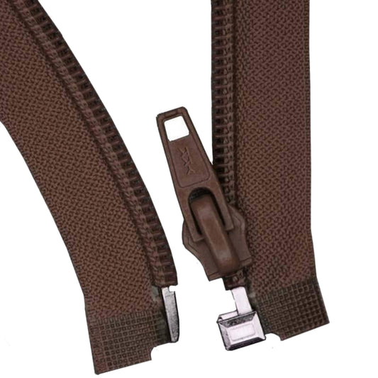 Reißverschluss braun - teilbar
