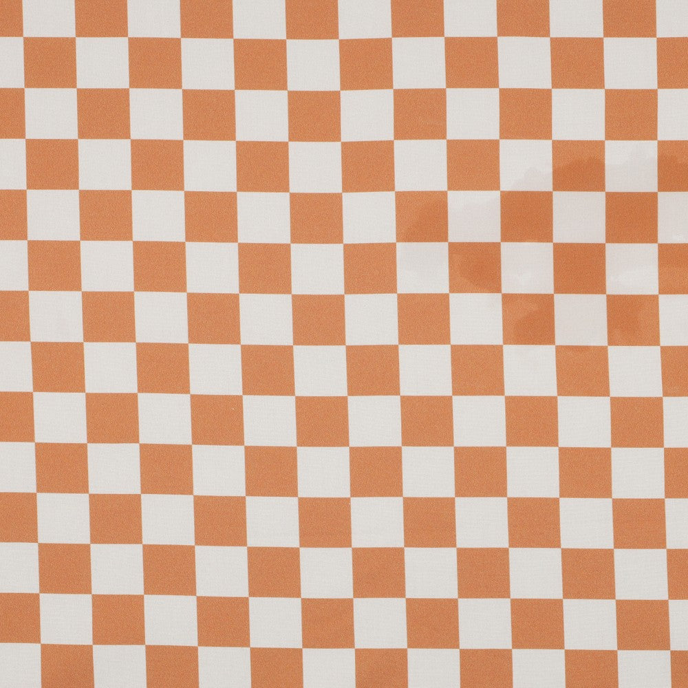Rest 1,15m Popeline Baumwolle Checker dusty orange