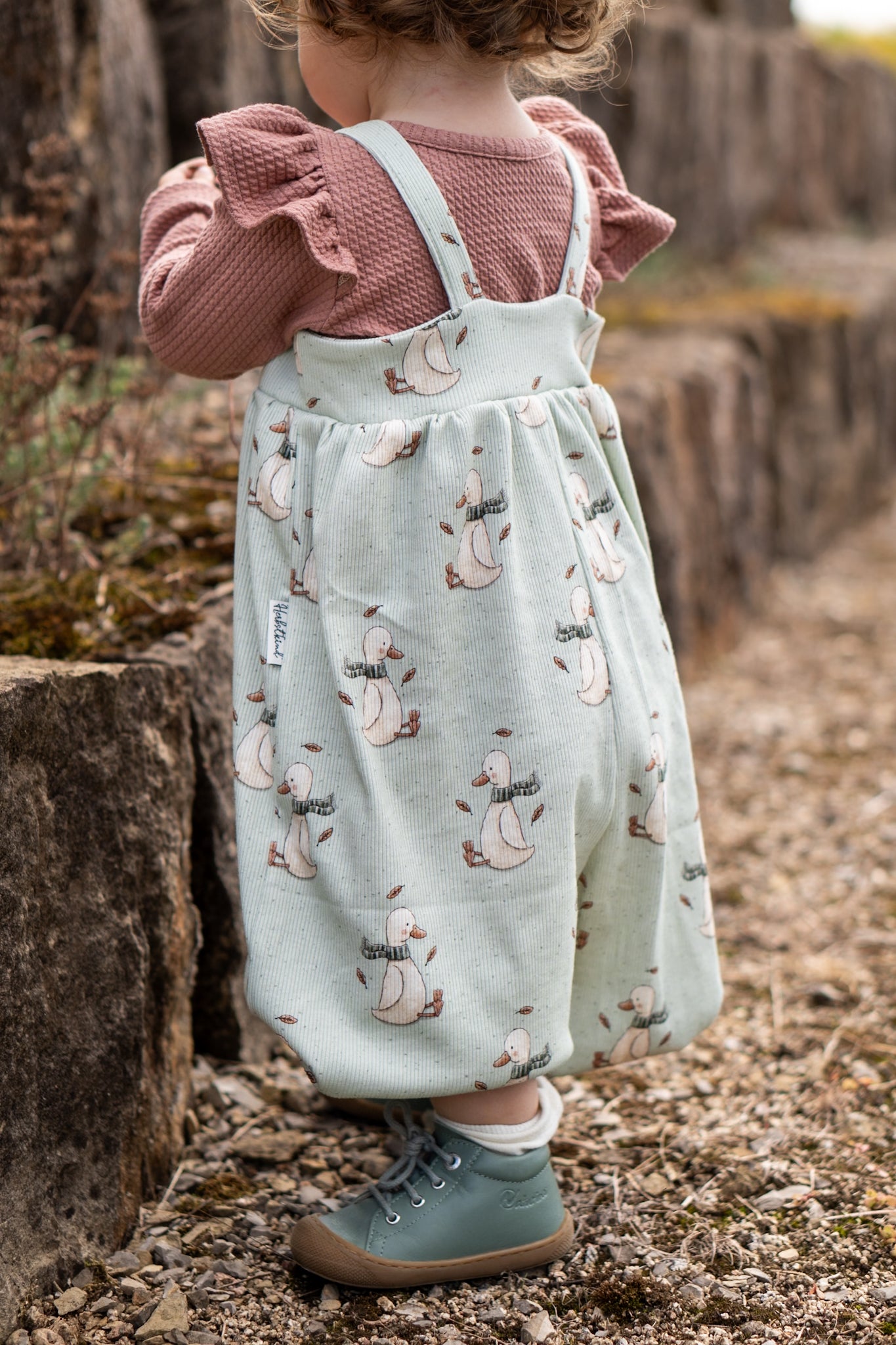 Gans mit Schal - Rib Jersey