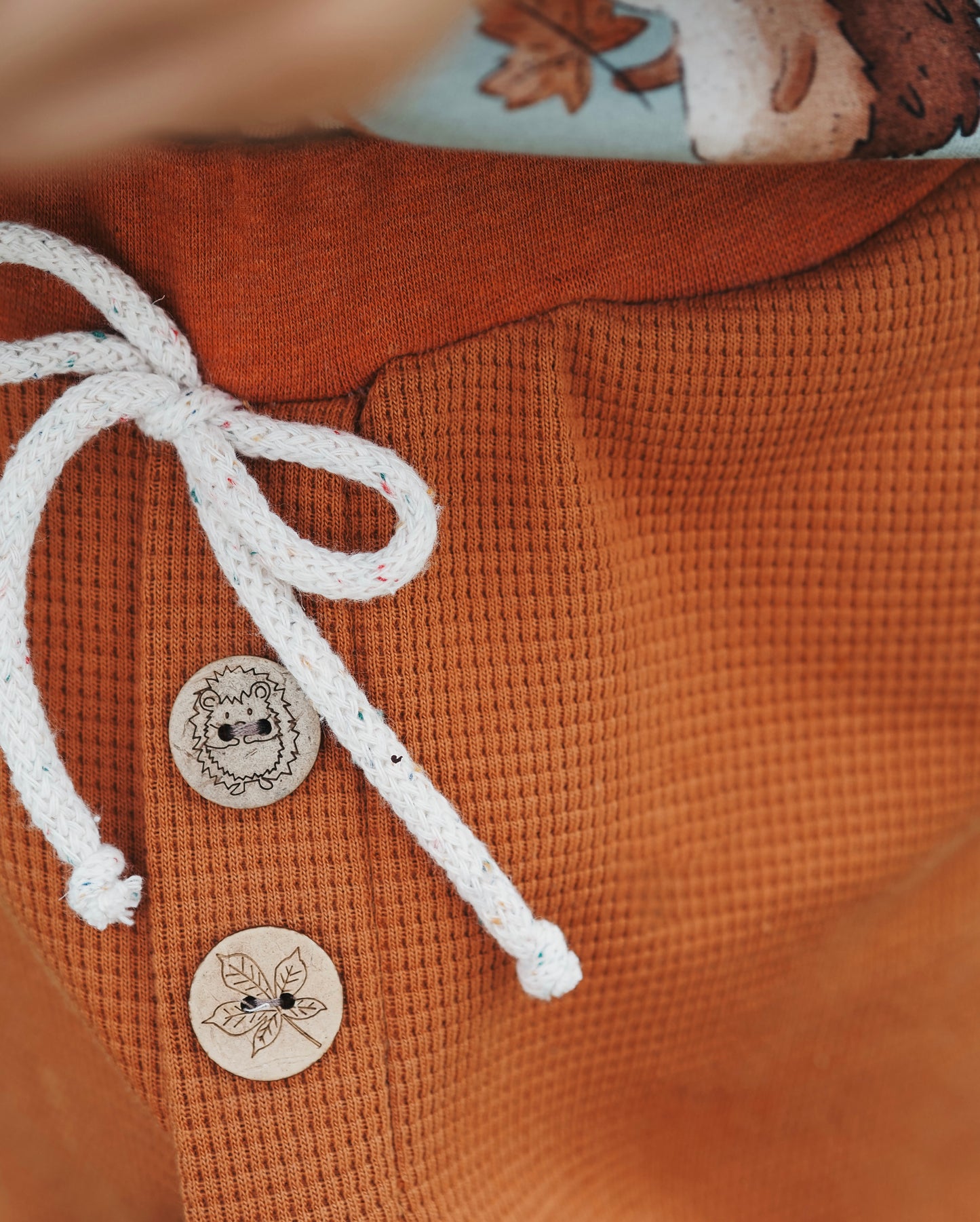Igel im Herbst mint - French Terry