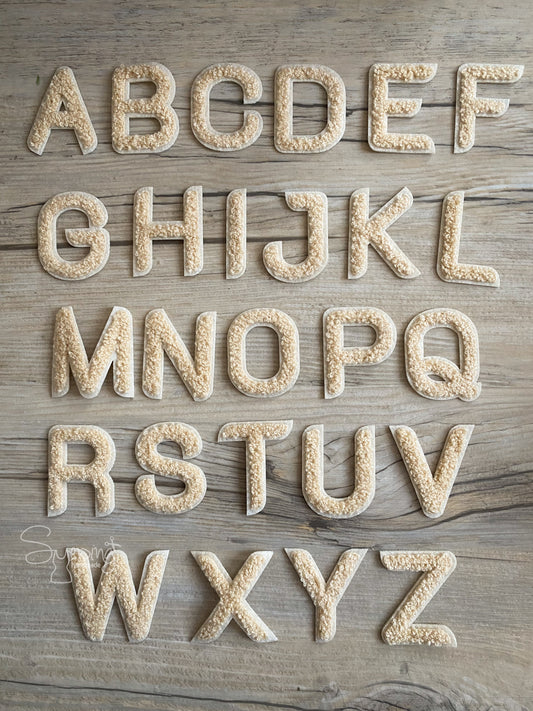 Buchstaben A bis Z cream - Chenille Patch