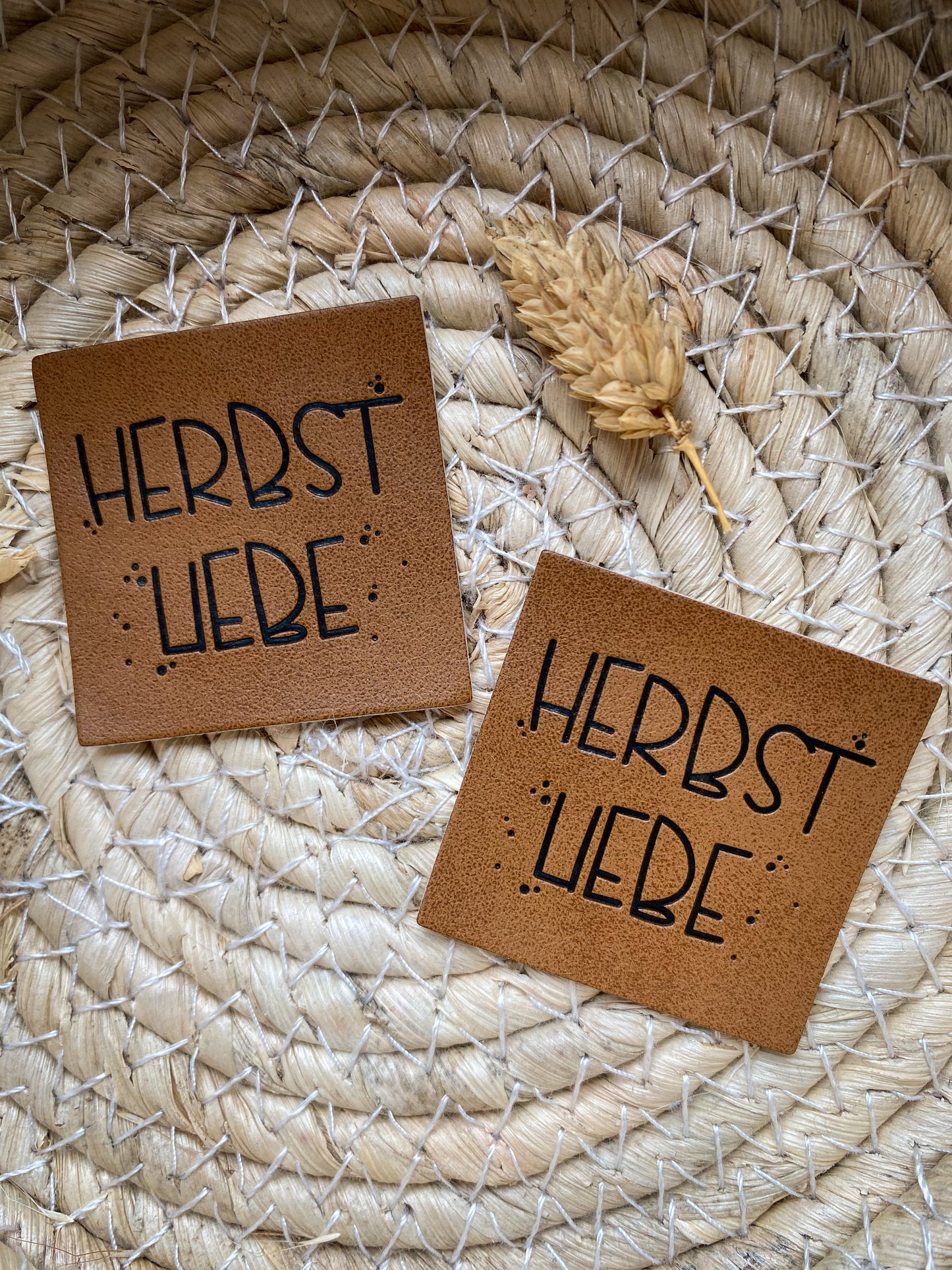 Herbst Liebe - Kunstleder Label