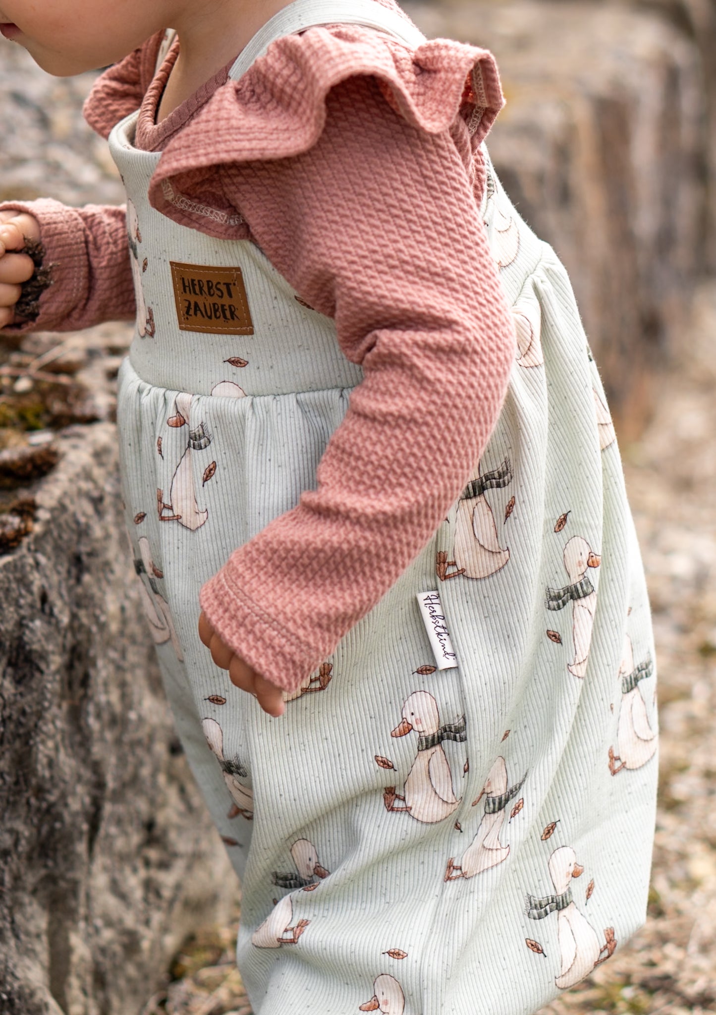 Gans mit Schal - Rib Jersey